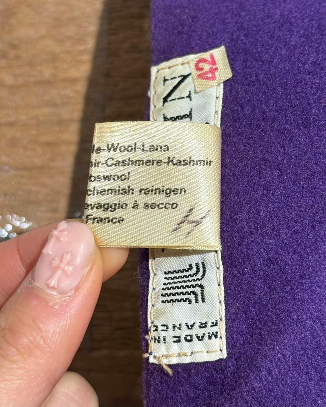 랑방 퍼플 라나울 캐시미어 혼방 셔링 자켓 상품이미지9