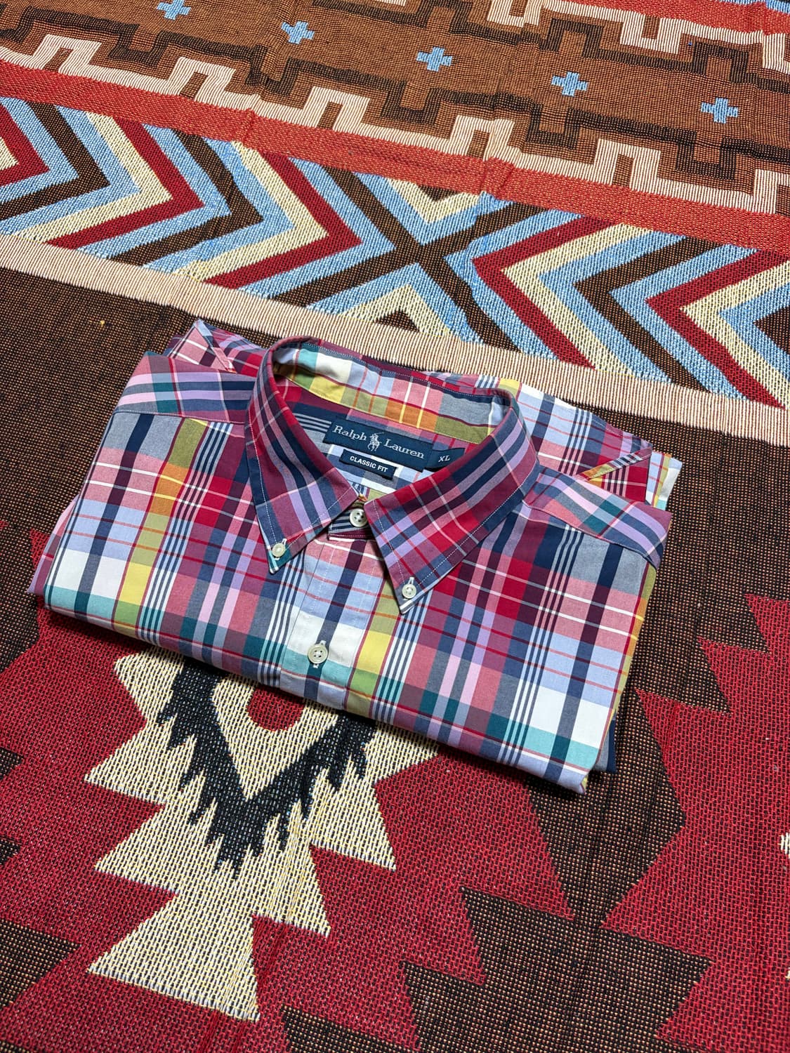 XL) 폴로 랄프로렌 클래식핏 마드라스 체크 셔츠 상품이미지1