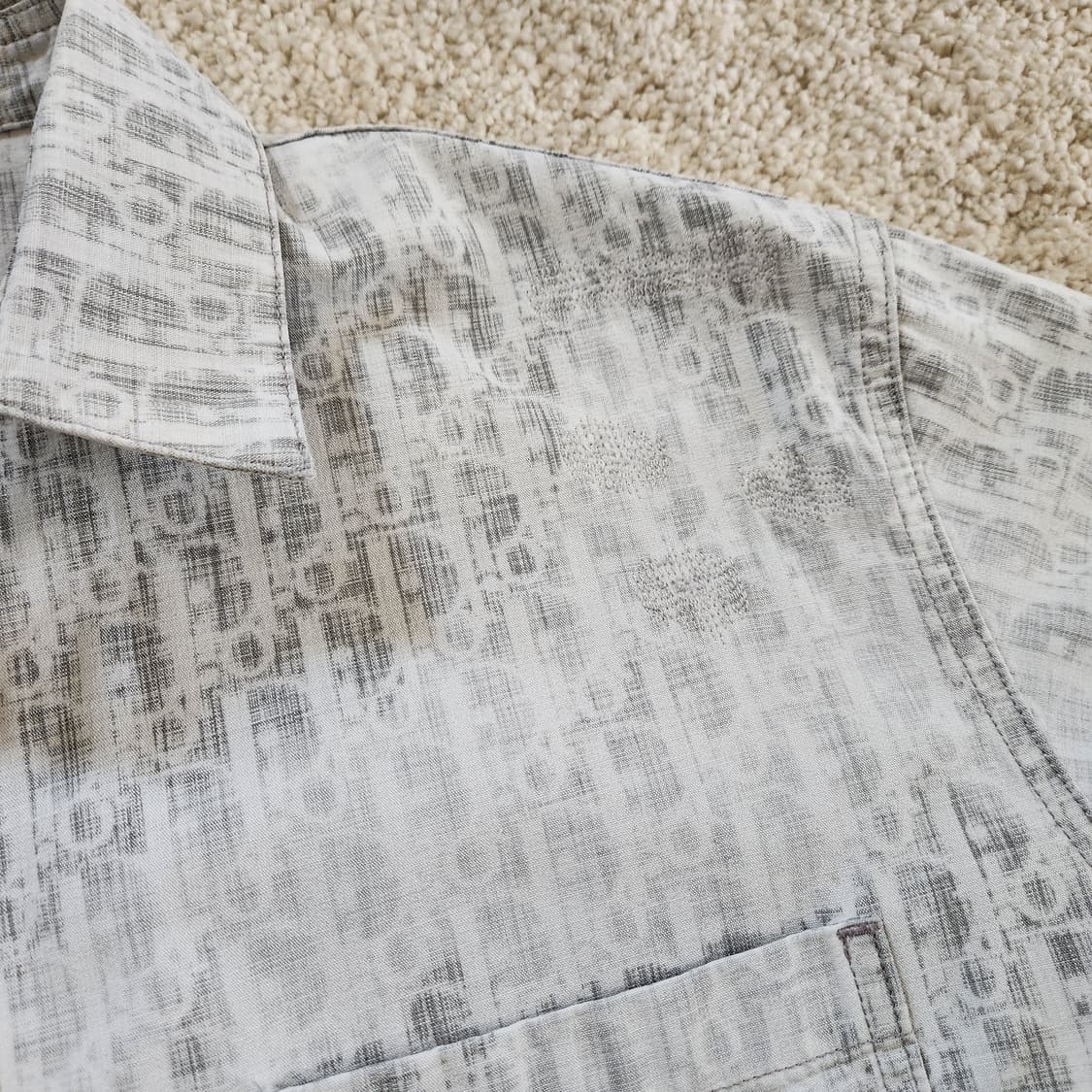 Dior 디올 최상급 일본 데님 디스트레스드 오블리크 샤켓 자켓 셔츠 상품이미지9