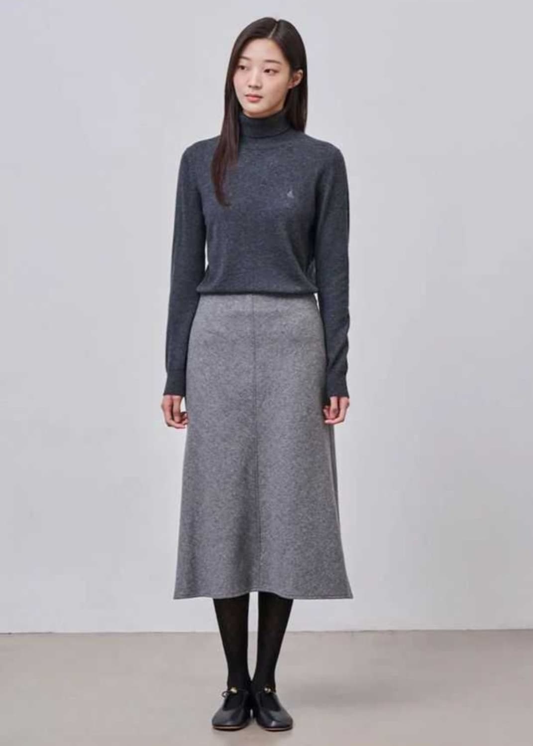 빈폴 2024 울 블렌드 A라인 미디 스커트 26사이즈 상품이미지1