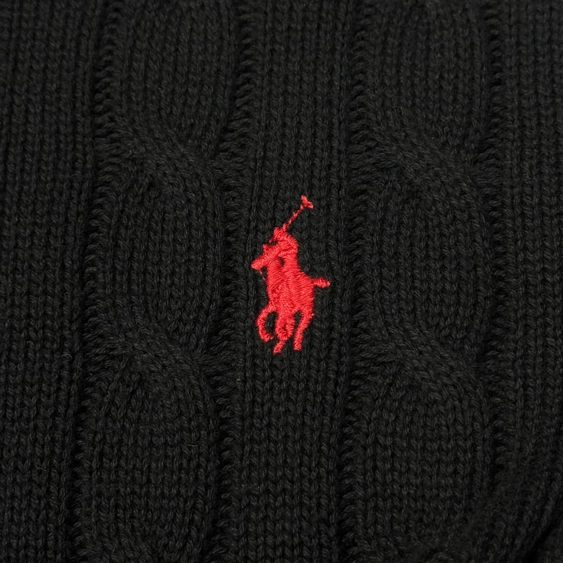 (S) 폴로 랄프로렌 신형라벨 케이블 니트 블랙 상품이미지4