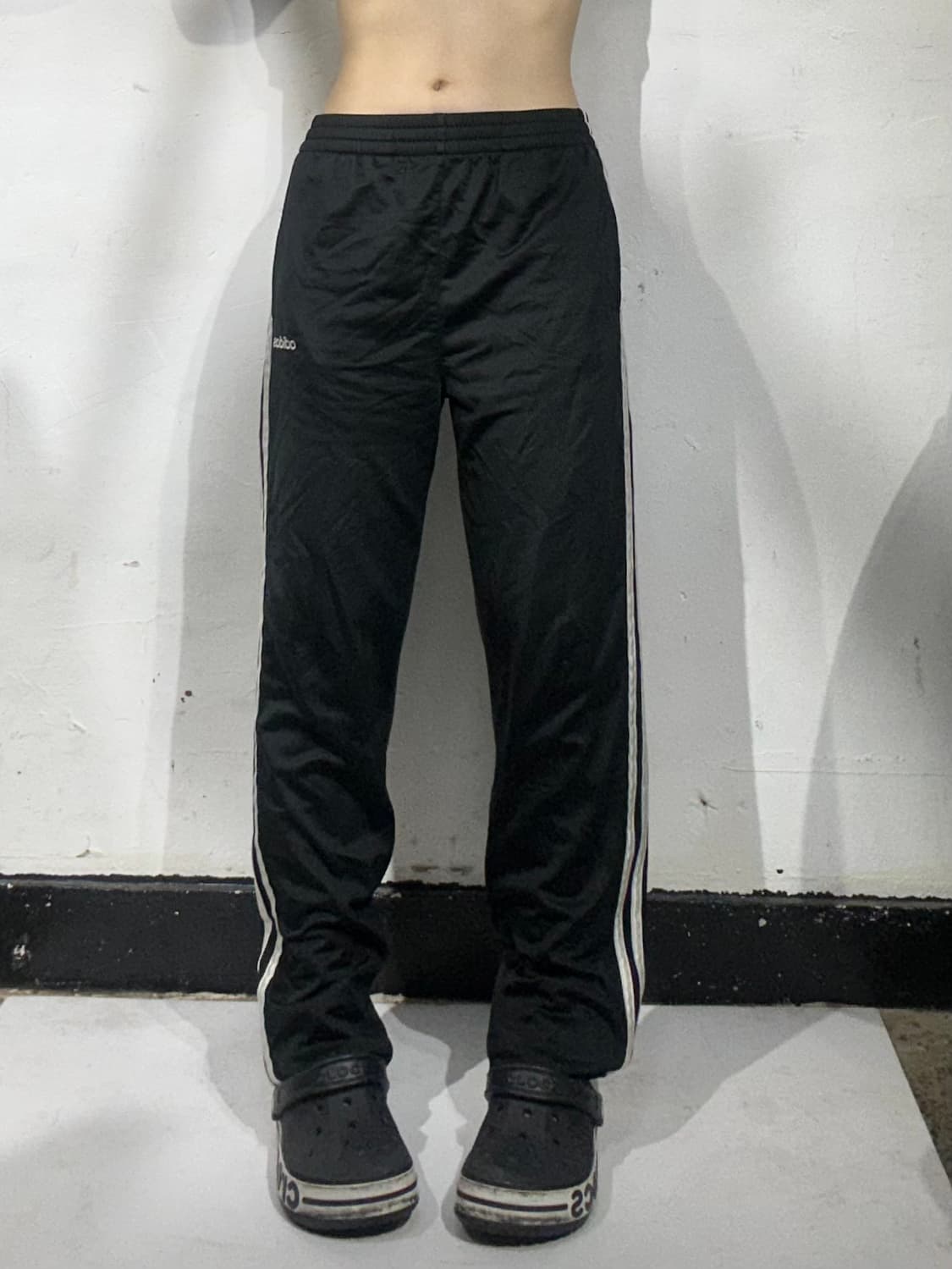 아디다스 블랙 화이트 삼선 트레이닝 팬츠  상품이미지2