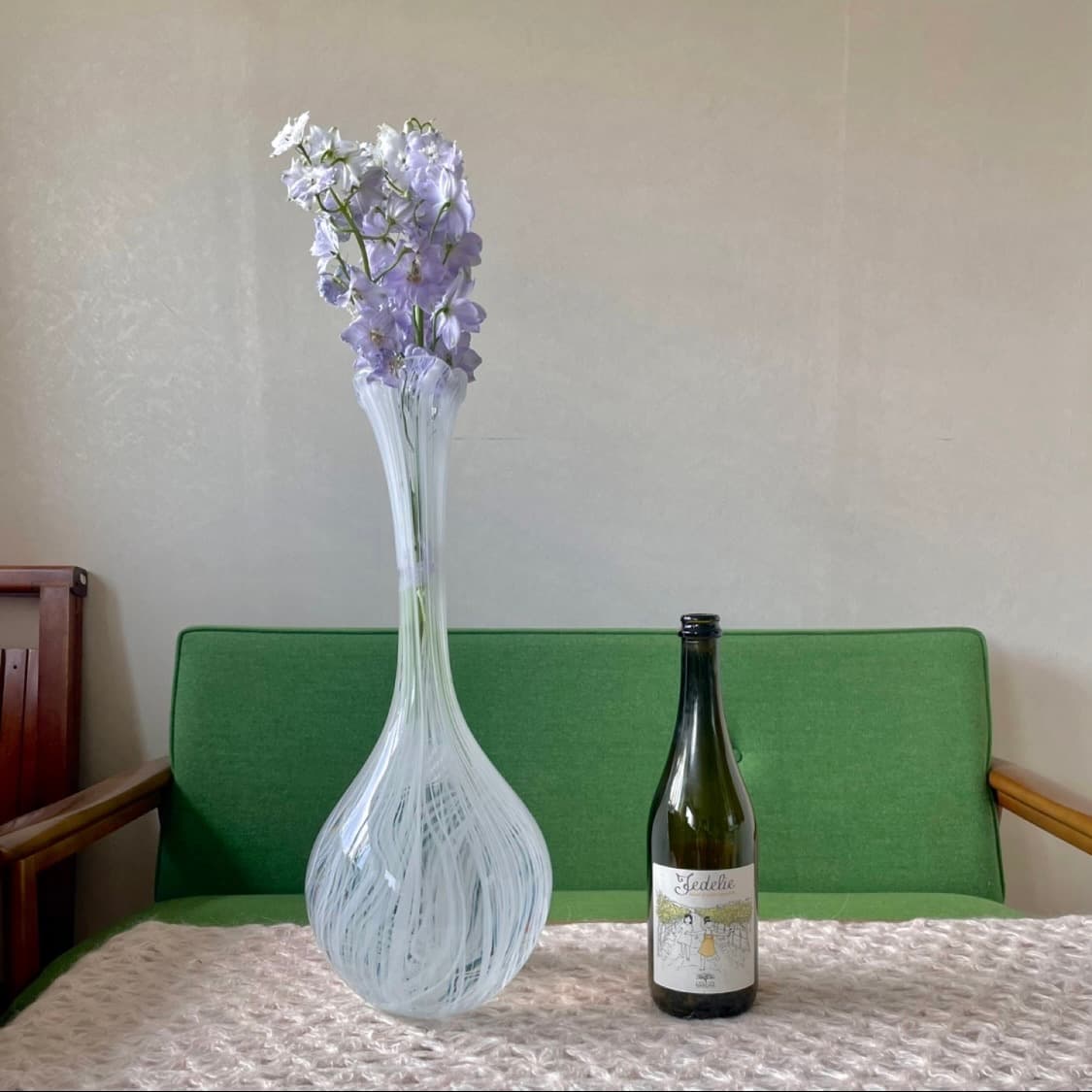 [빈티지 화병] 빈티지 화이트 블로운 글라스 화병 상품이미지10