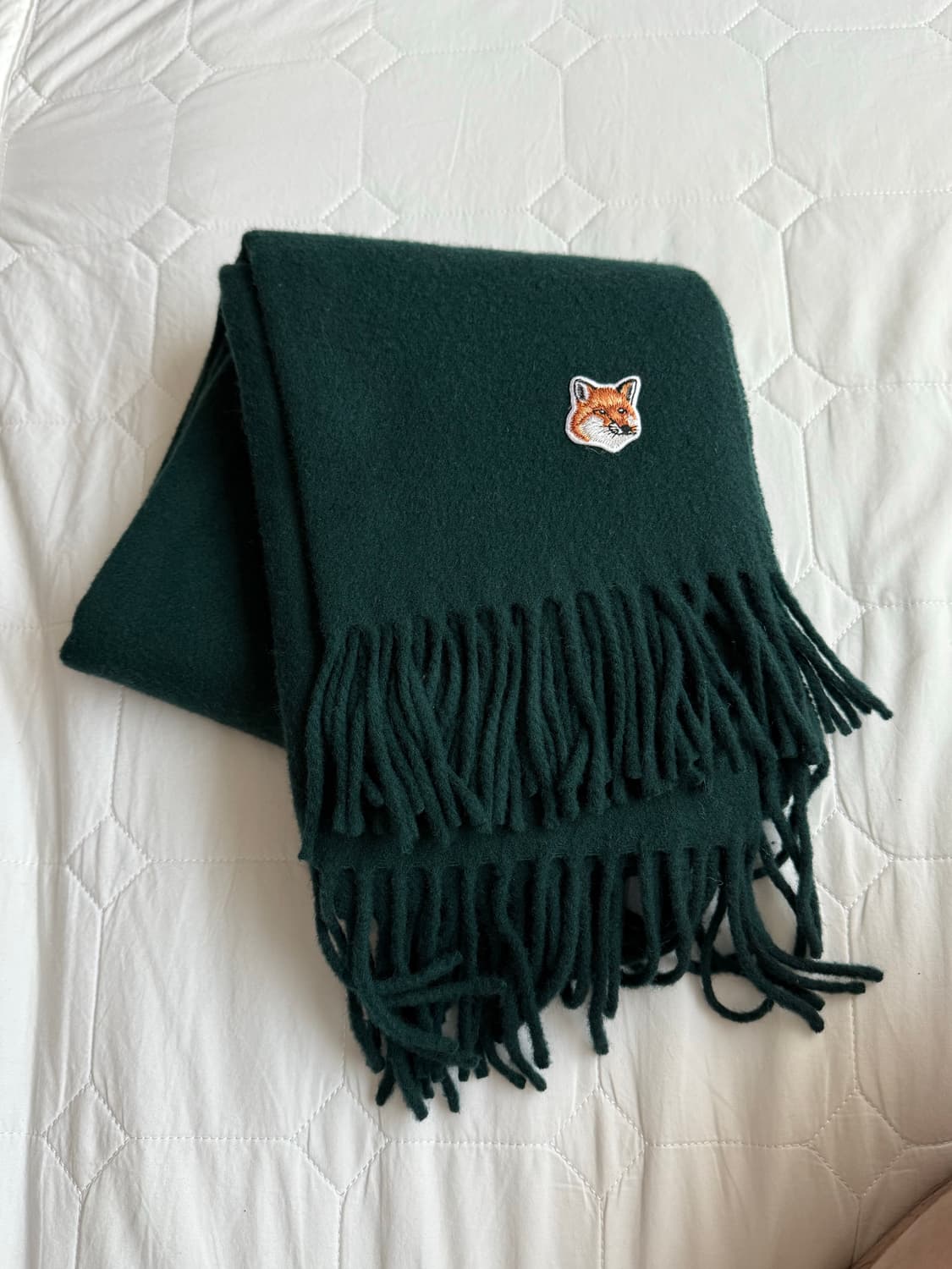 메종키츠네 폭스헤드 머플러 딥그린 상품이미지2