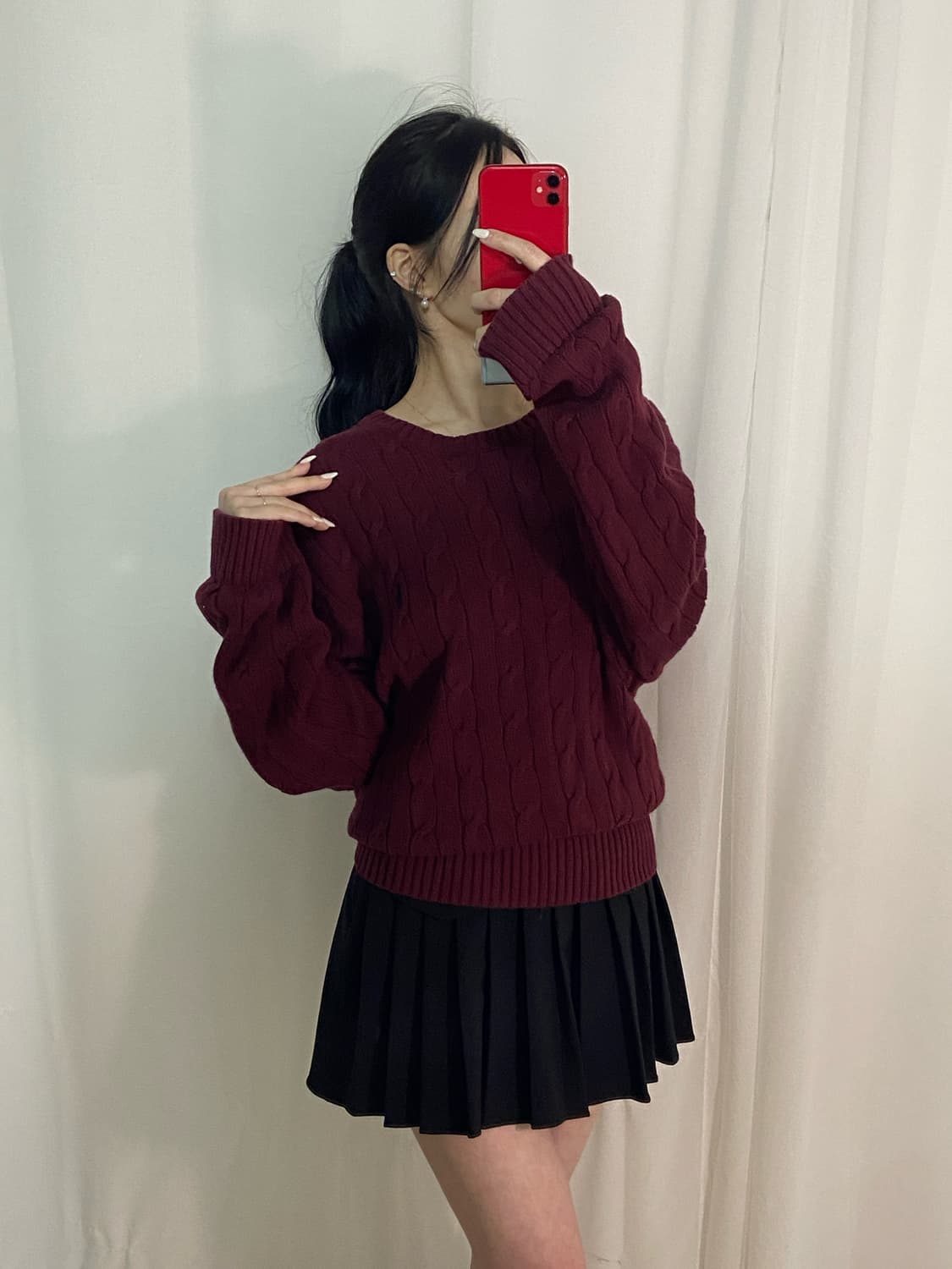 폴로 꽈배기 니트 상품이미지2