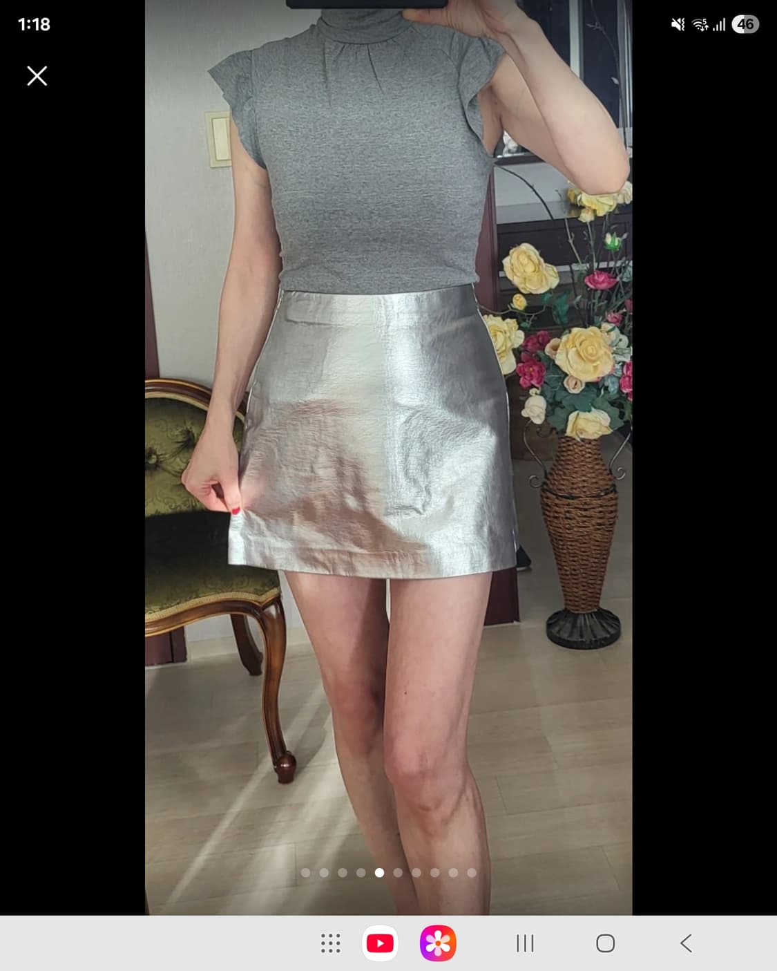 프랑스 모르간 터틀넥 모달 셔츠 그레이  상품이미지4