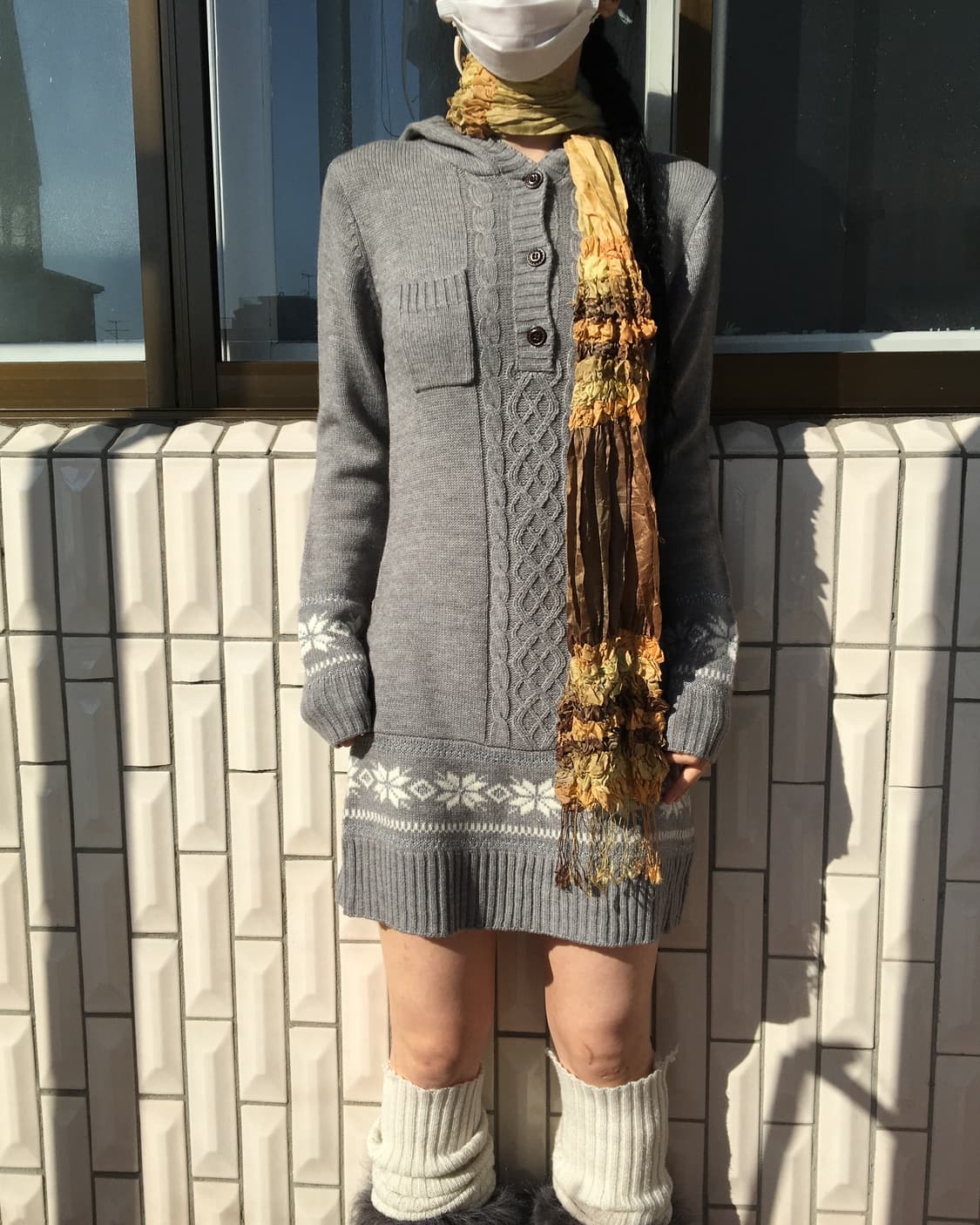 dyed shirring scarf 상품이미지2