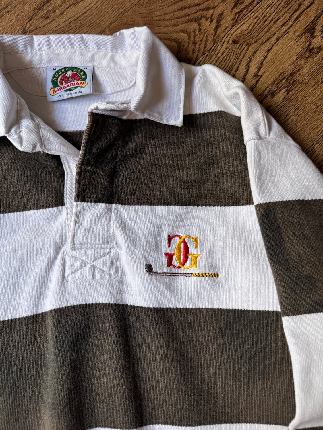 [M]BARBARIAN 바바리안 캐나다제 썬페이딩 럭비 티셔츠 상품이미지3