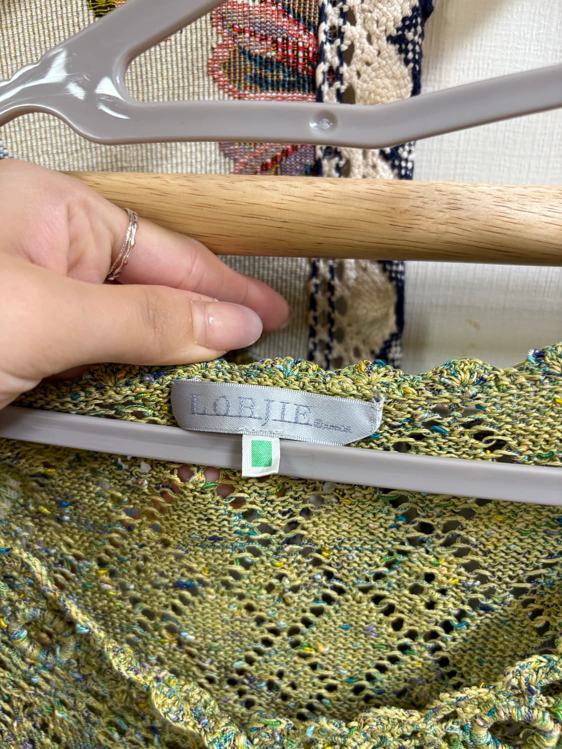 히피 모리 하구미 Lobjie 그물 니트 조끼 상품이미지3