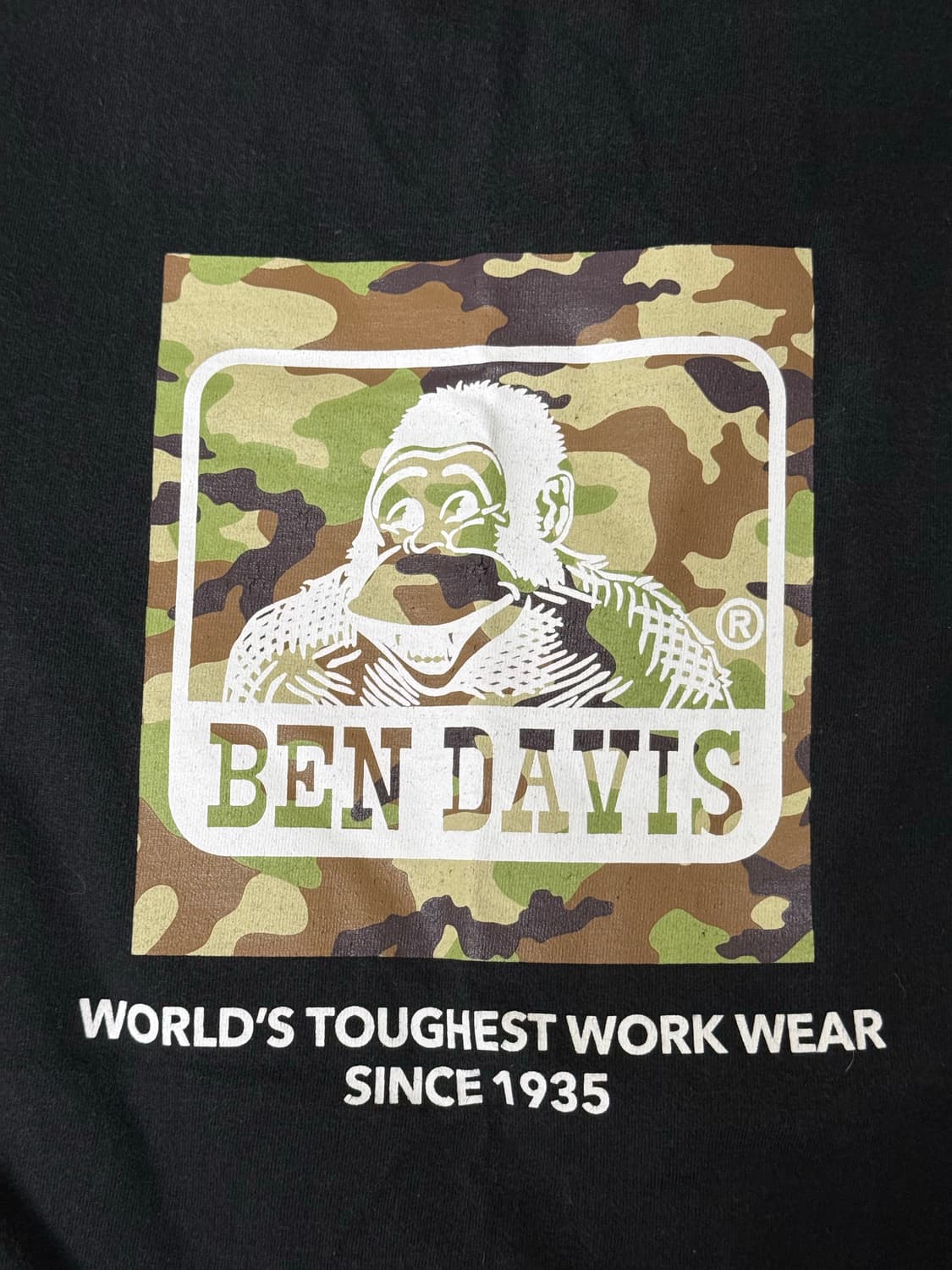 벤데이비스 카모 블랙 반팔티 L 상품이미지4