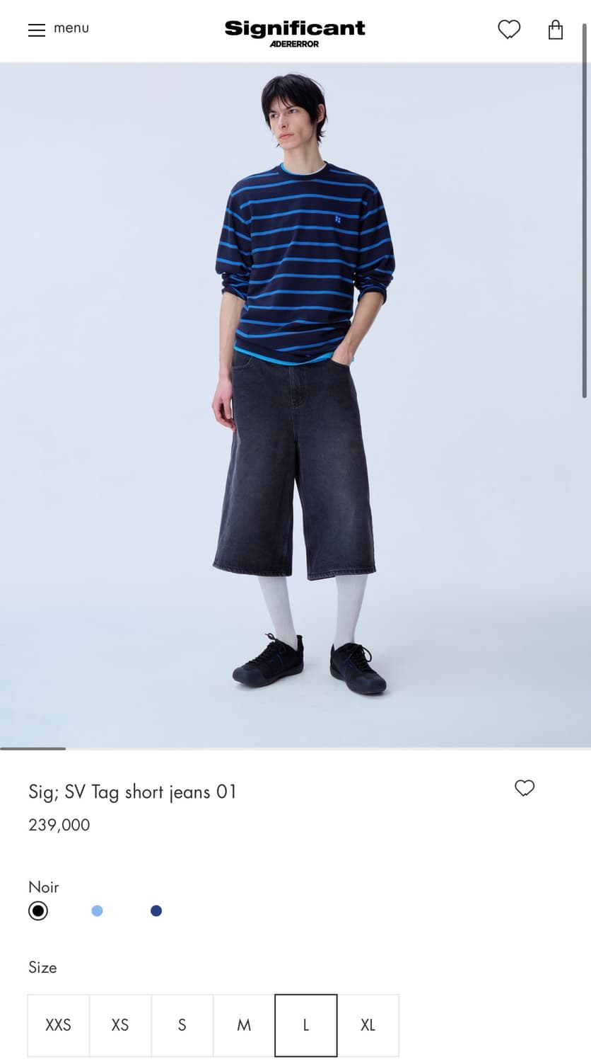 아더에러 시그니피컨트 숏 데님 상품이미지2