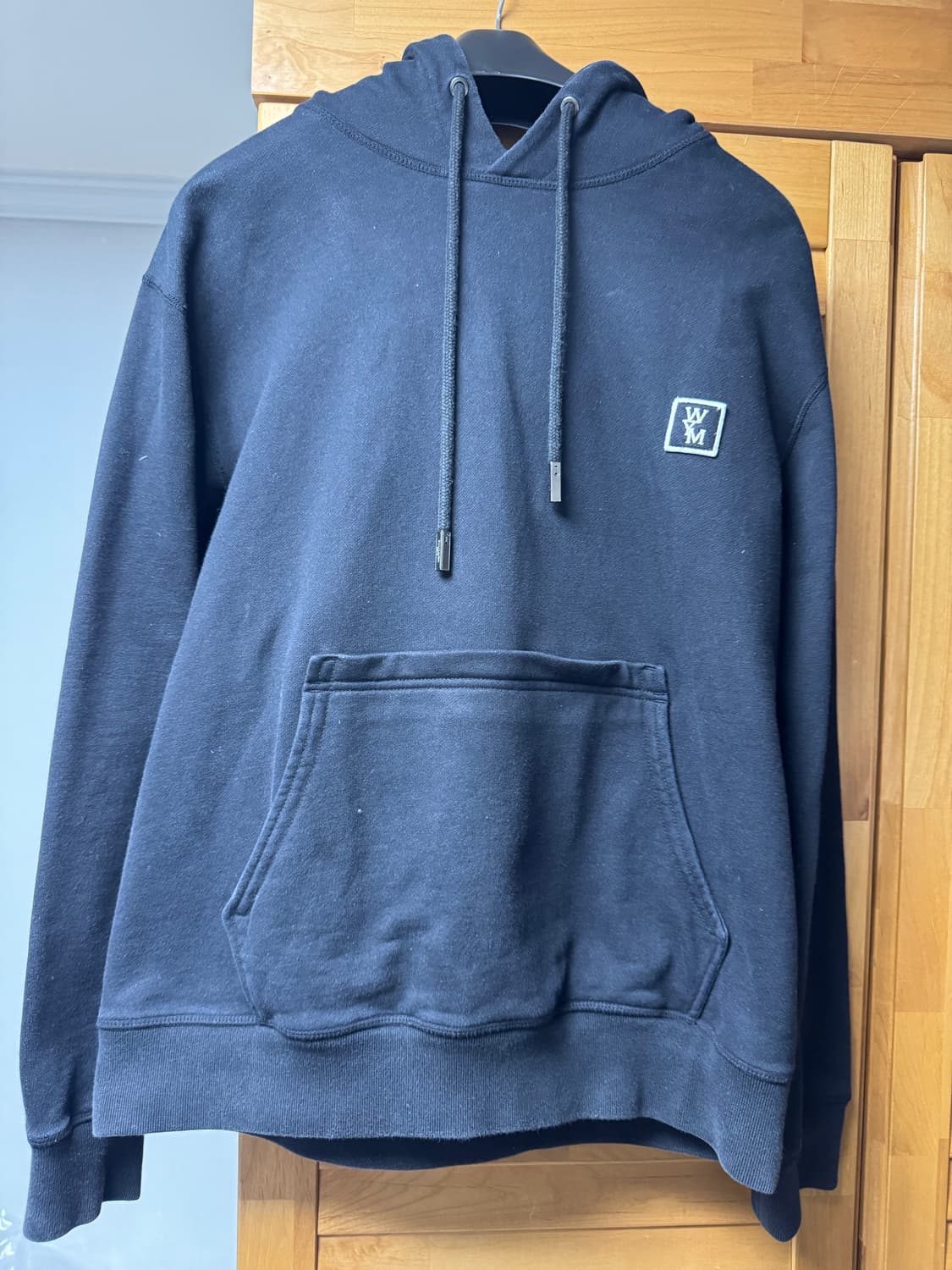 우영미 백로고 후드 블랙 46 상품이미지1