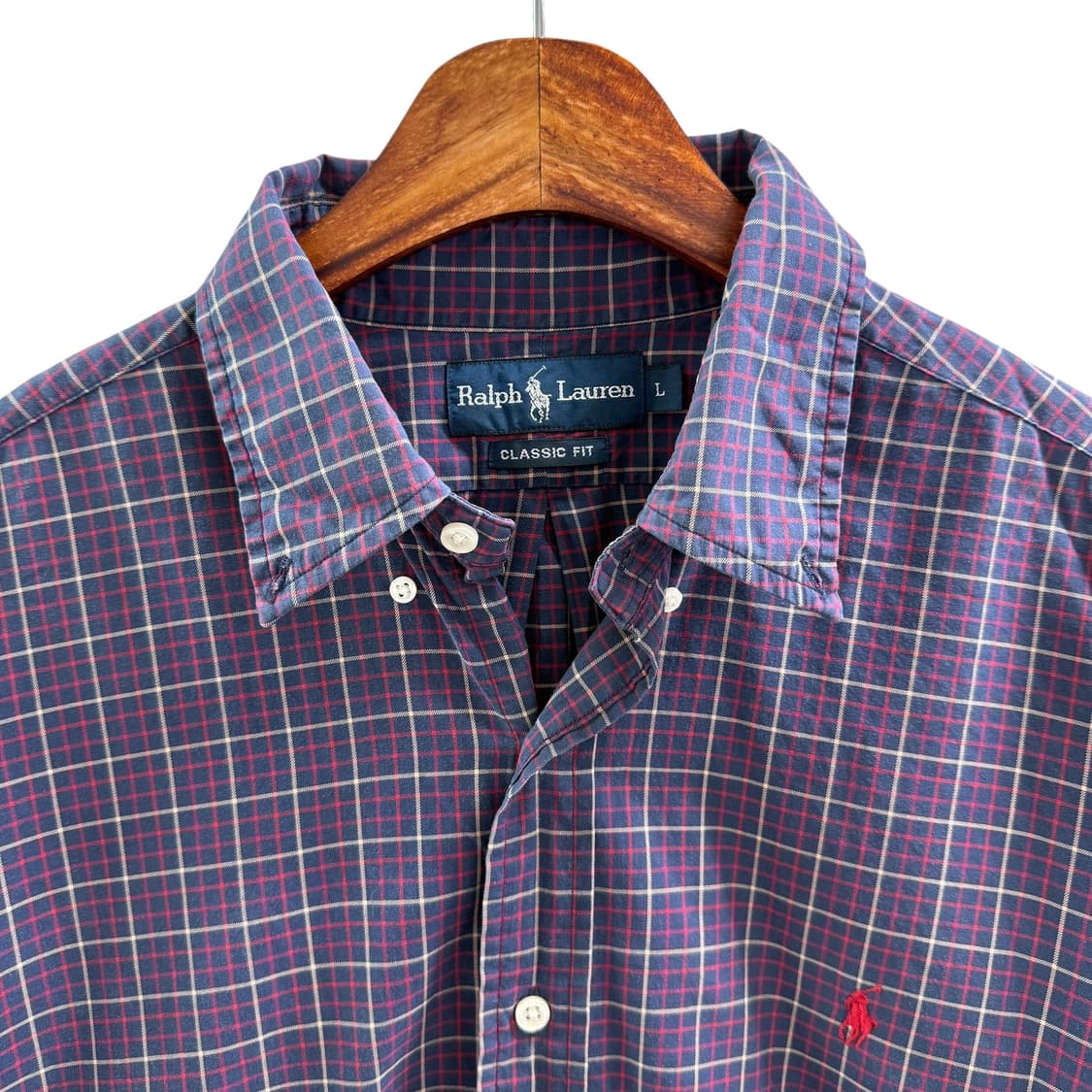[L] 폴로 클래식핏 체크 셔츠 상품이미지5