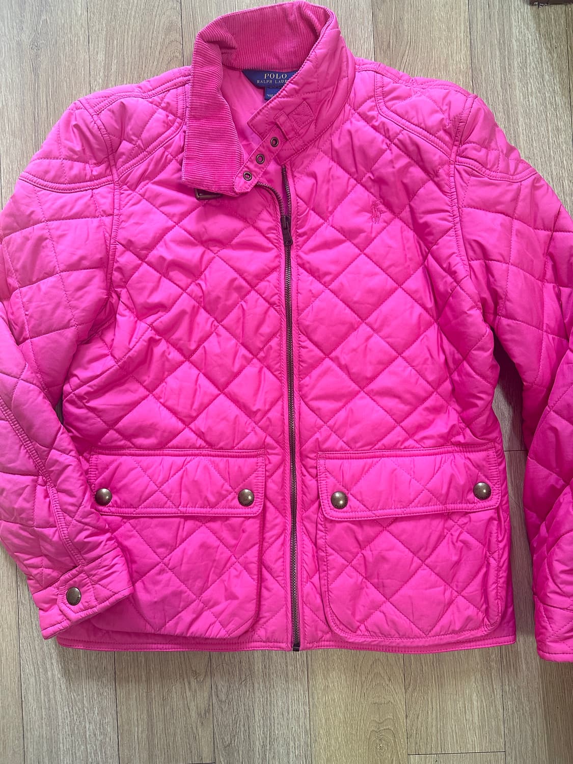 폴로 핑크 퀄팅 크롭자켓 90 상품이미지1