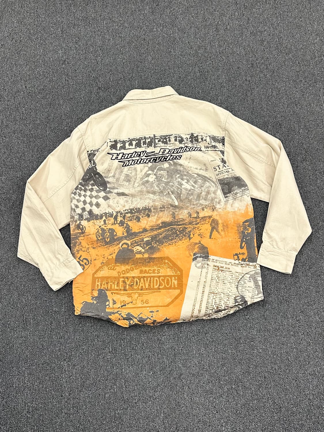 OS)할리데이비슨 vintage 그래픽 버튼 긴팔셔츠 상품이미지2
