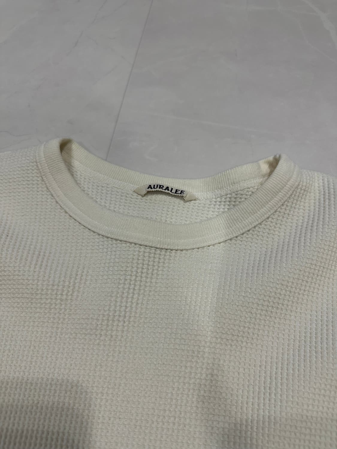 [4]오라리 울 코튼 써멀 와플니트 아이보리 상품이미지2