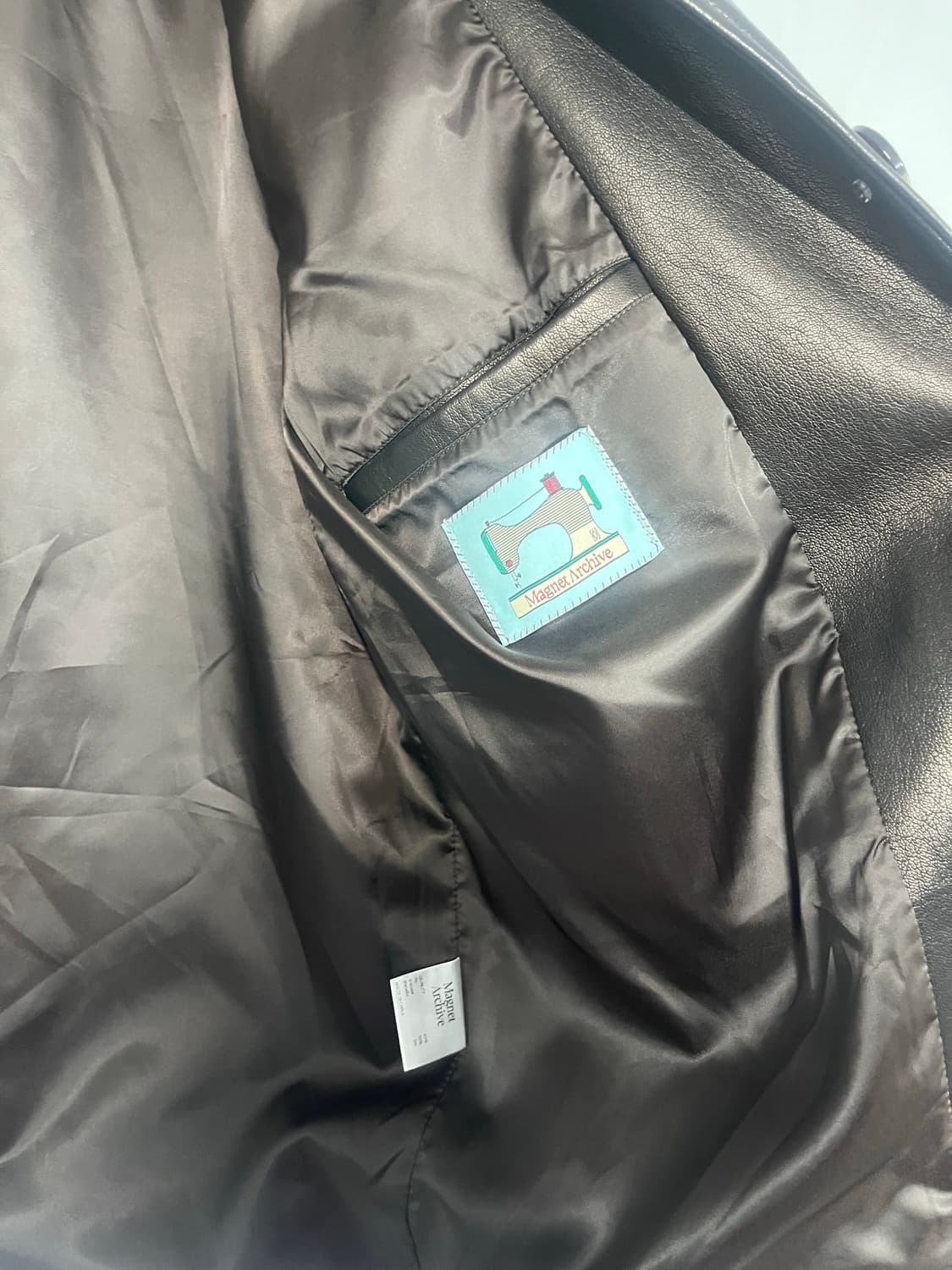 마그넷 아카이브 비건 레더자켓 다크브라운 상품이미지6