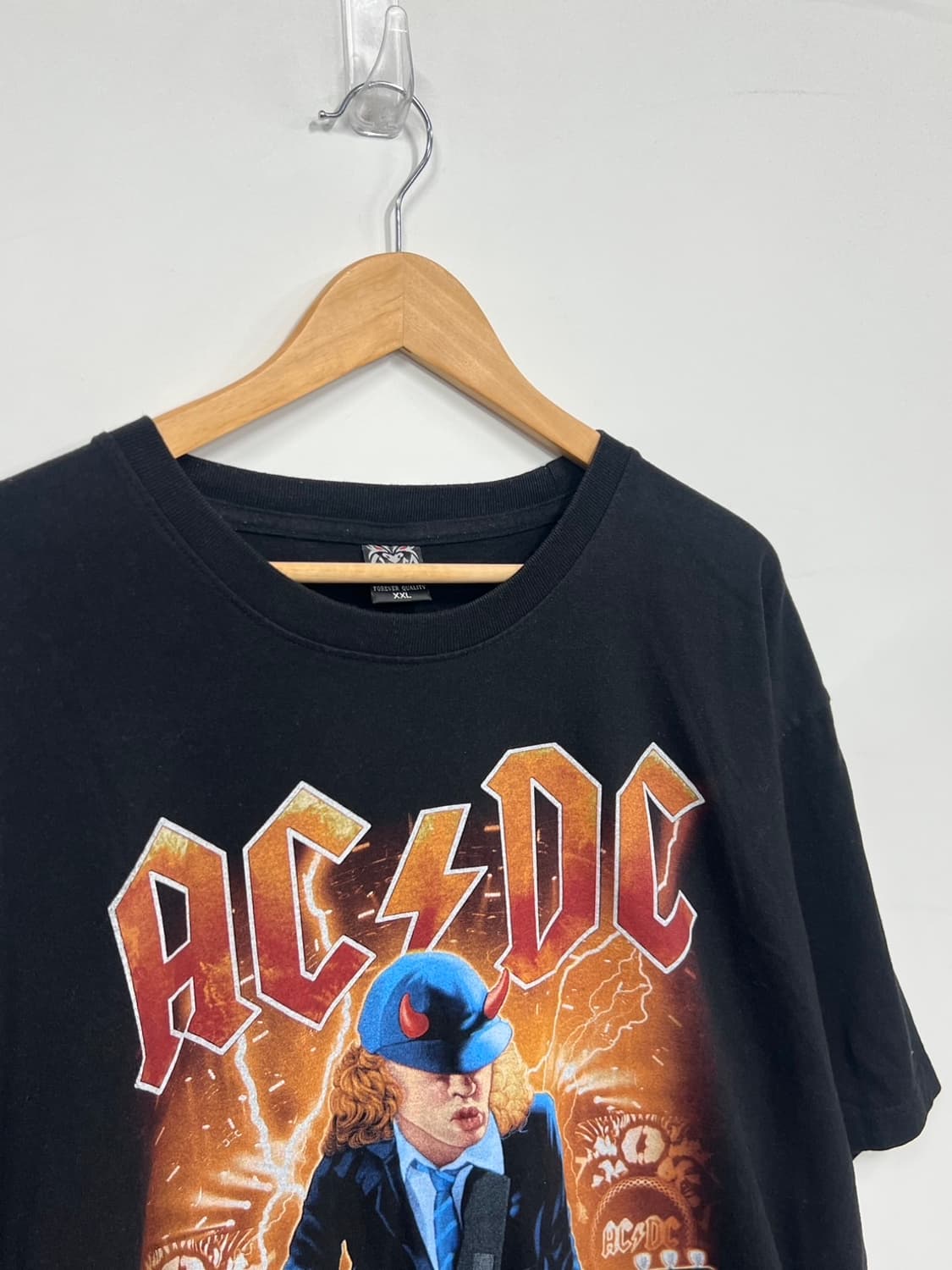 락볼루션 ACDC 프린팅 빈티지 반팔 티셔츠 상품이미지2