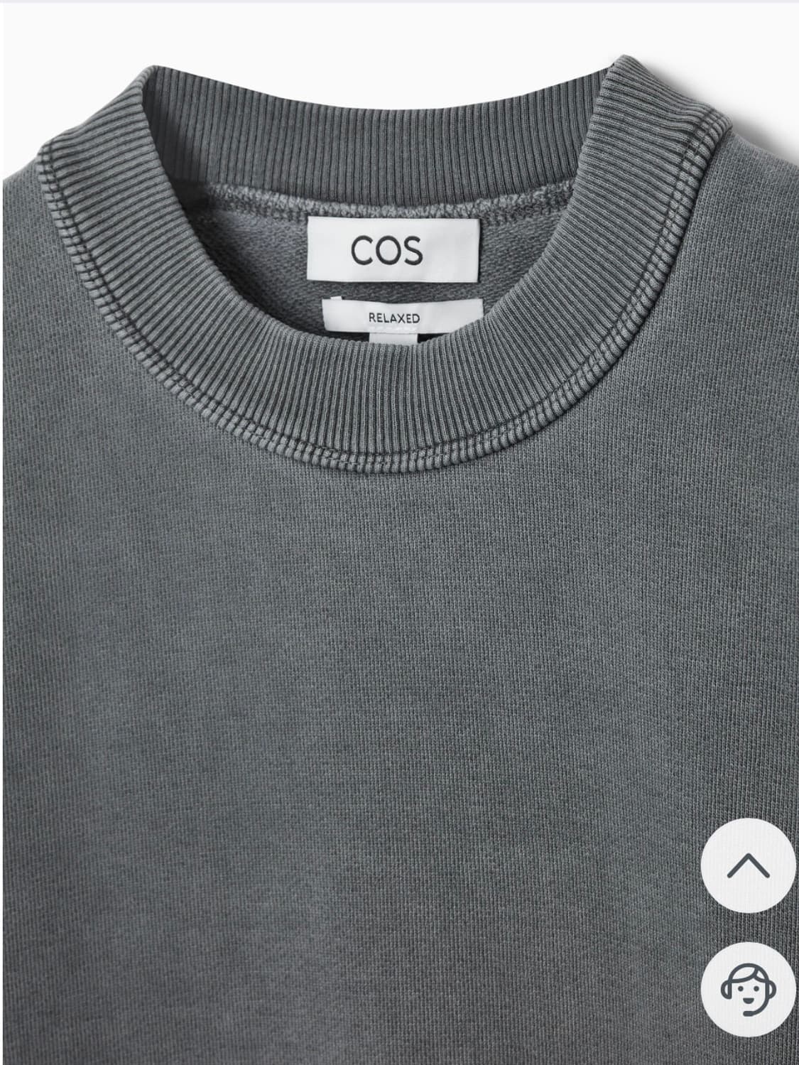 코스 릴렉스 스웻셔츠-워시드 블랙 상품이미지2