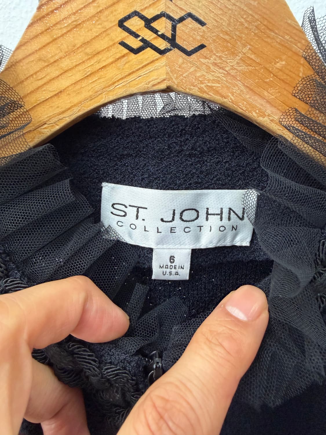 매장판정품) ST.JOHN 컬렉션 센존 블랙 트위드 자켓 6 상품이미지7