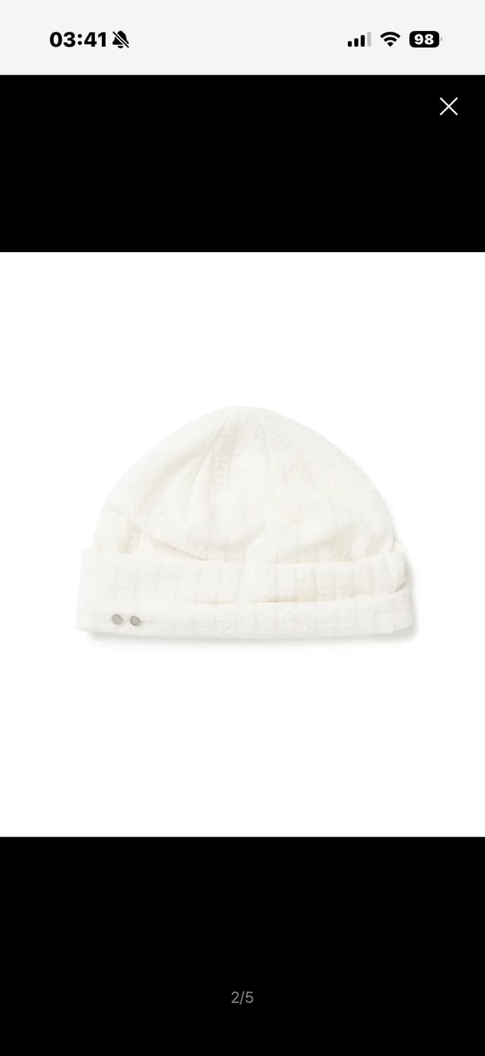 밀로우먼 심볼 레이스 비니 (에크루) 상품이미지1