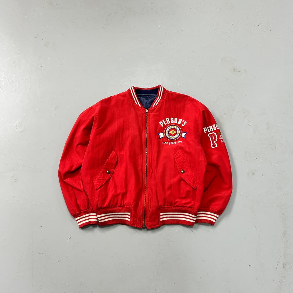 90s 퍼슨스 리버시블 블루종  상품이미지6