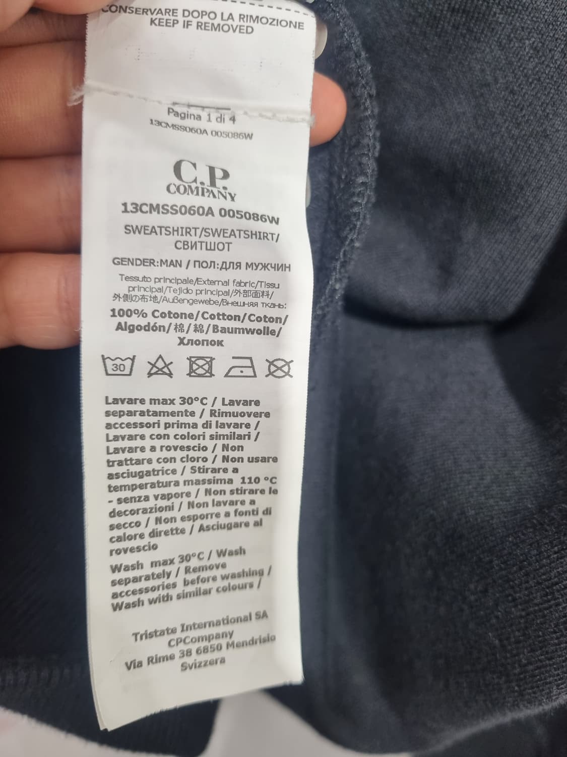 정품) CP컴퍼니 하프집업 스웨트 셔츠  상품이미지8