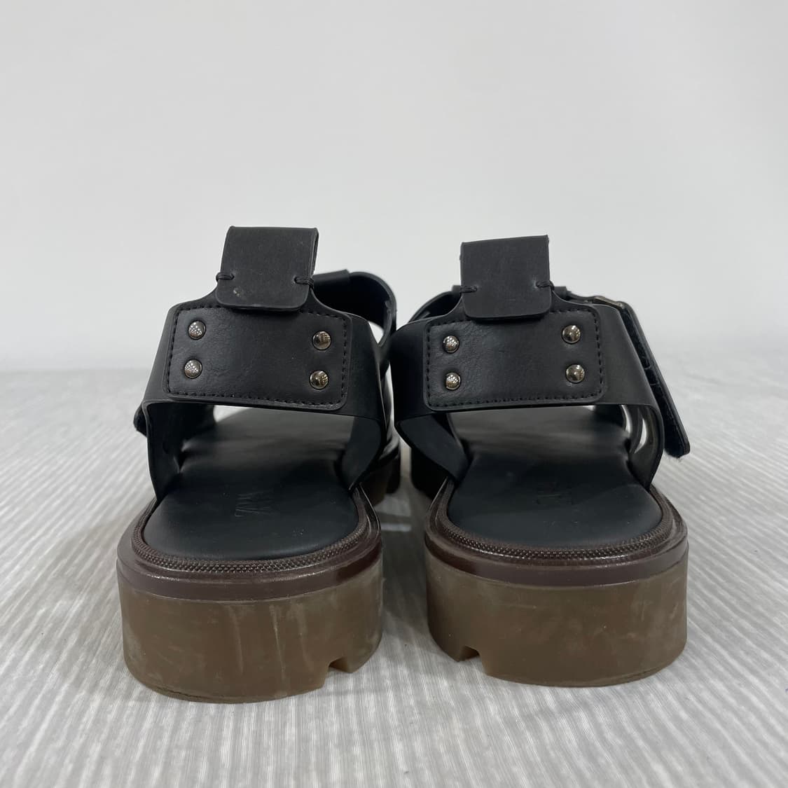 701-1)ZARA 자라 케이지 피셔맨 샌들 255mm 상품이미지4