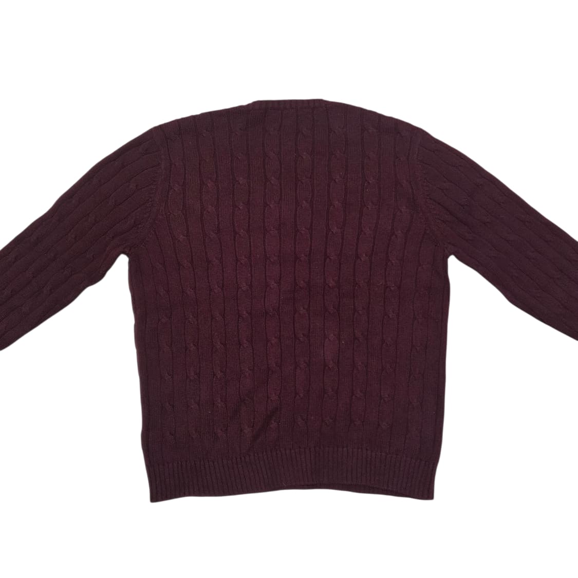 CHAPS 챕스 버건디 꽈베기 니트 브이넥 스웨터 니트 상품이미지2