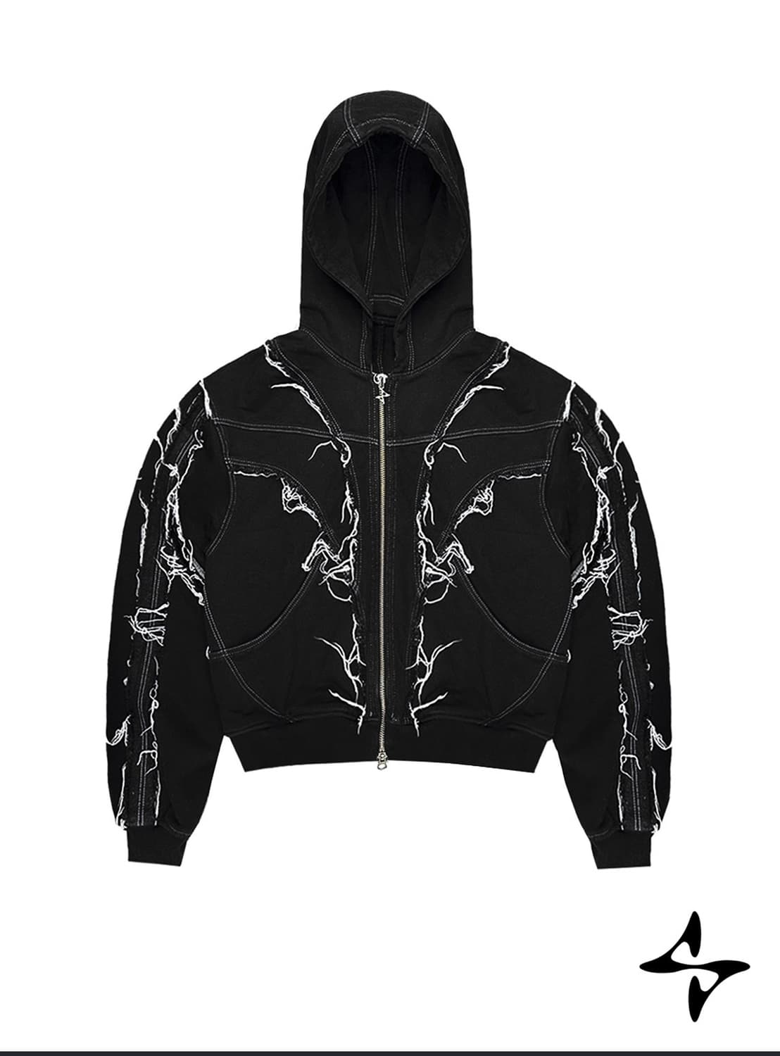 blr 비엘알블러 RAW EDGED HOODIE ZIP-UP 상품이미지1