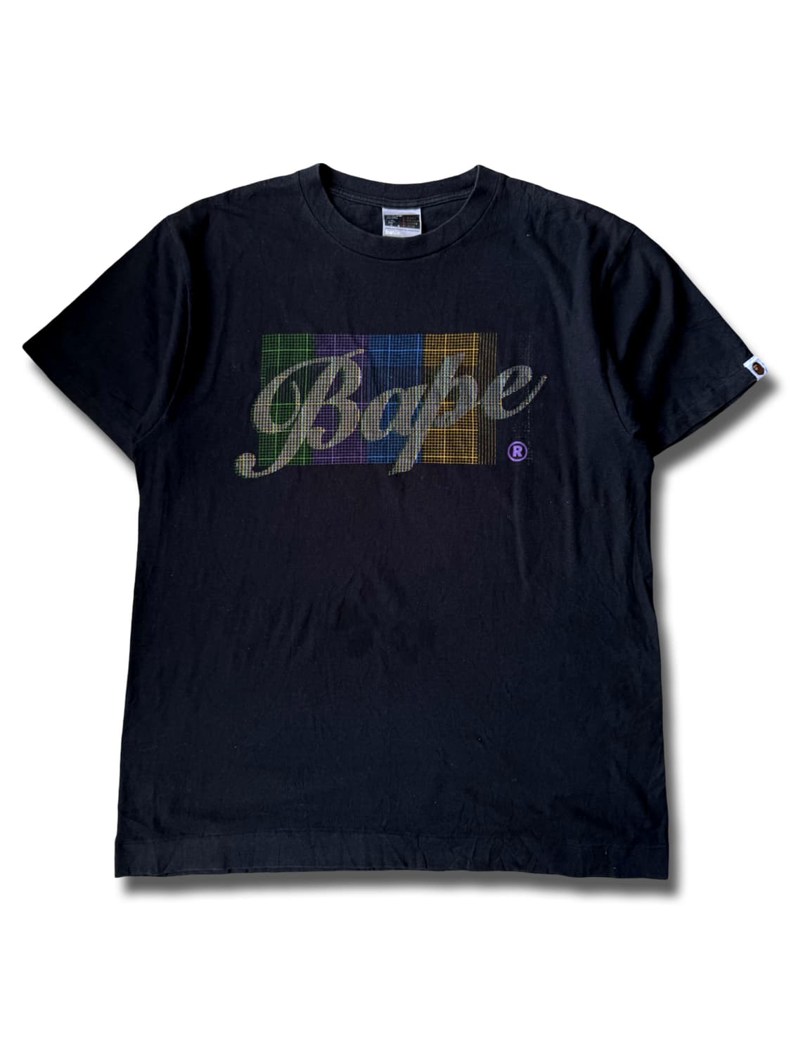 베이프 90s 빈티지 체크 로고 티셔츠 상품이미지1