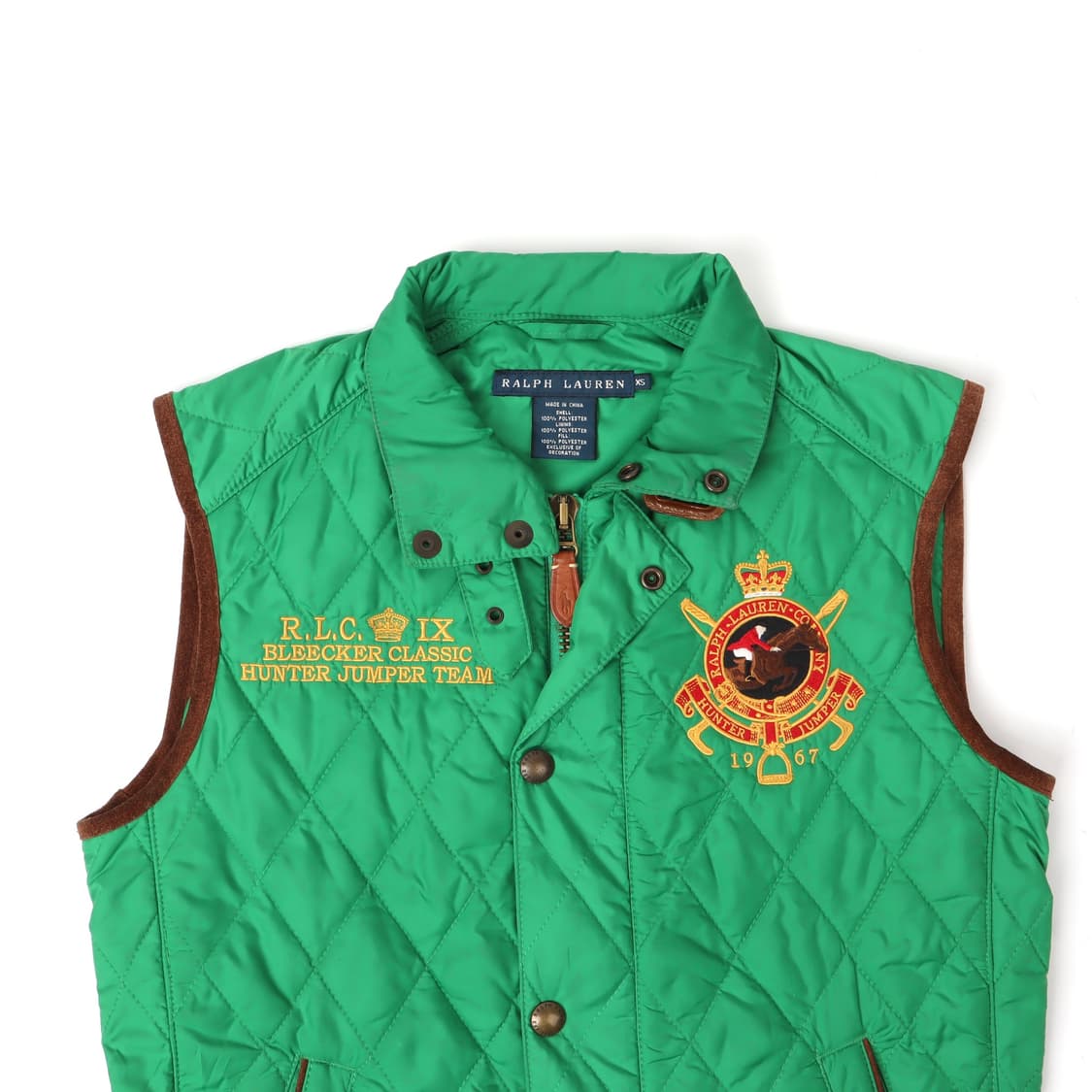 랄프로렌 라이트 그린 rlc 퀄팅 베스트 상품이미지2