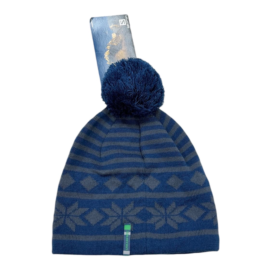 살로몬 눈꽃 털 방울 비니 모자 블루 상품이미지3
