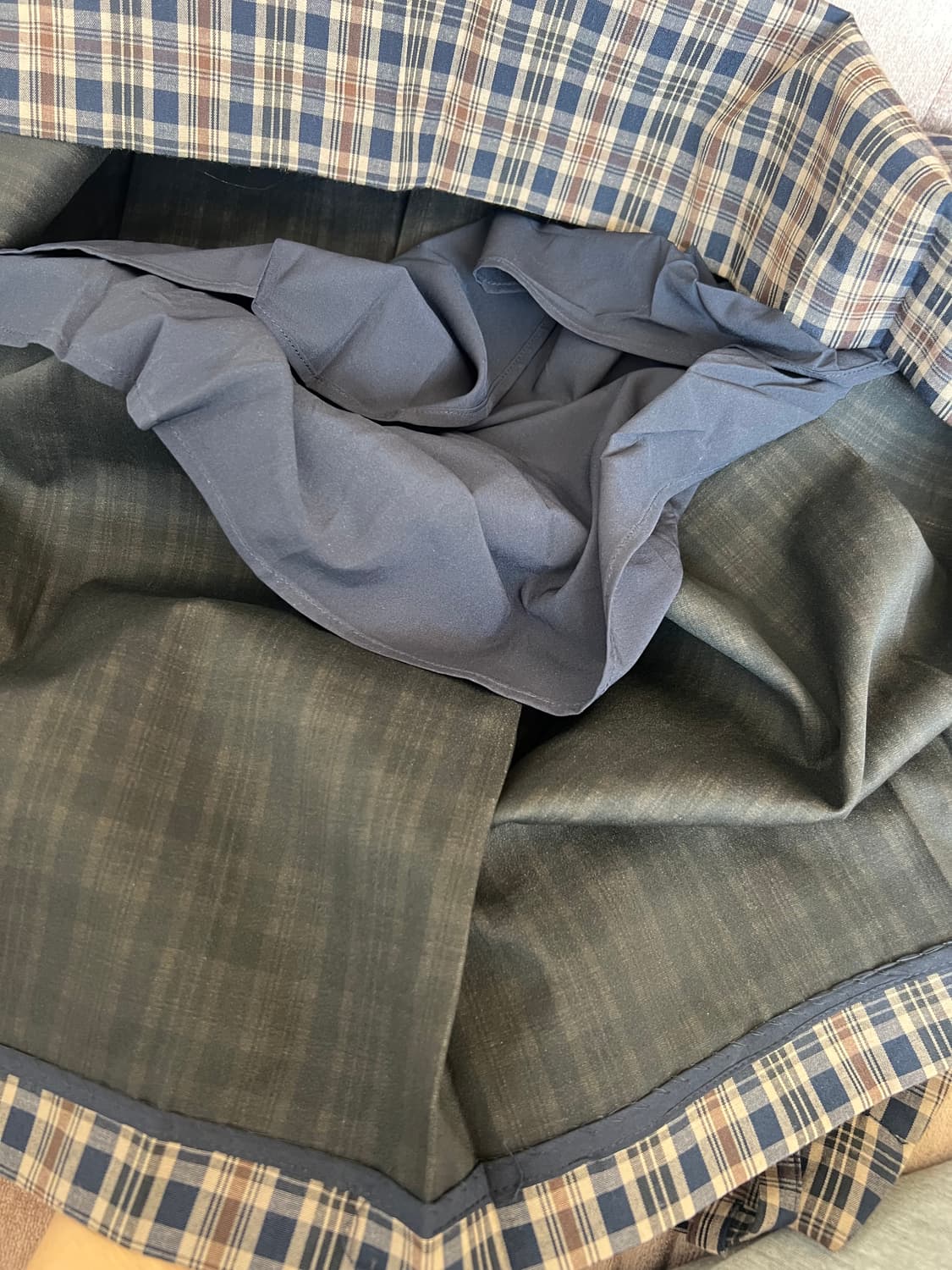 비터셀즈 BITTER CELLS 여성  브라운체크 미디스커트 플리츠스커트 상품이미지6