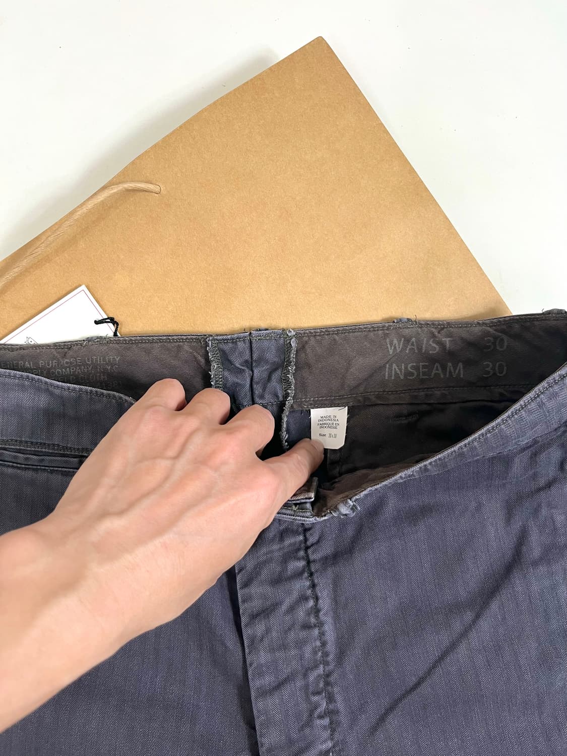 RRL 더블알엘 헤링본 필드팬츠 네이비/ 30/30 상품이미지2