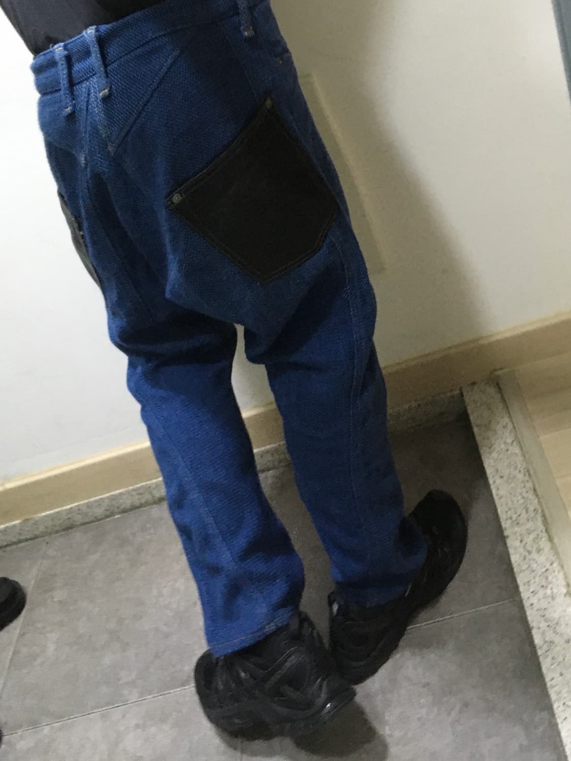 준야 와타나베 15SS 사시코 레더 패치 사루엘 팬츠 상품이미지5