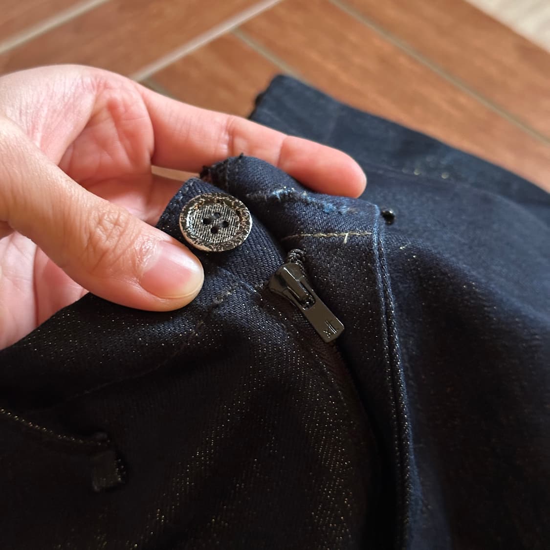 Factotum gold thread detail cotton pants 상품이미지8