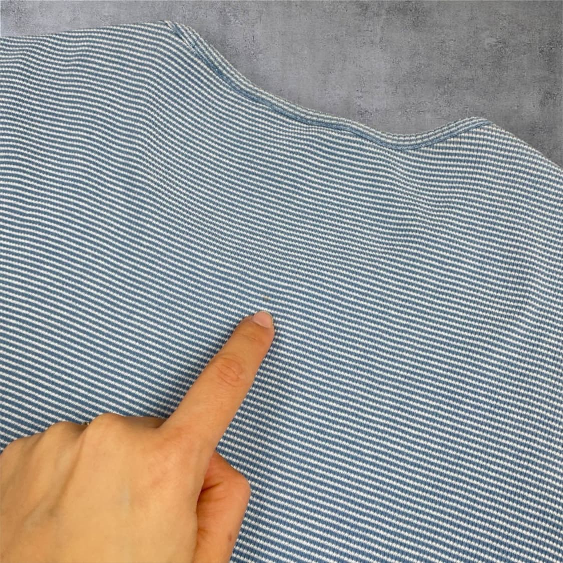 로렌 랄프로렌 스카이블루 스트라이프 골드버튼 반팔 티셔츠 L 상품이미지7