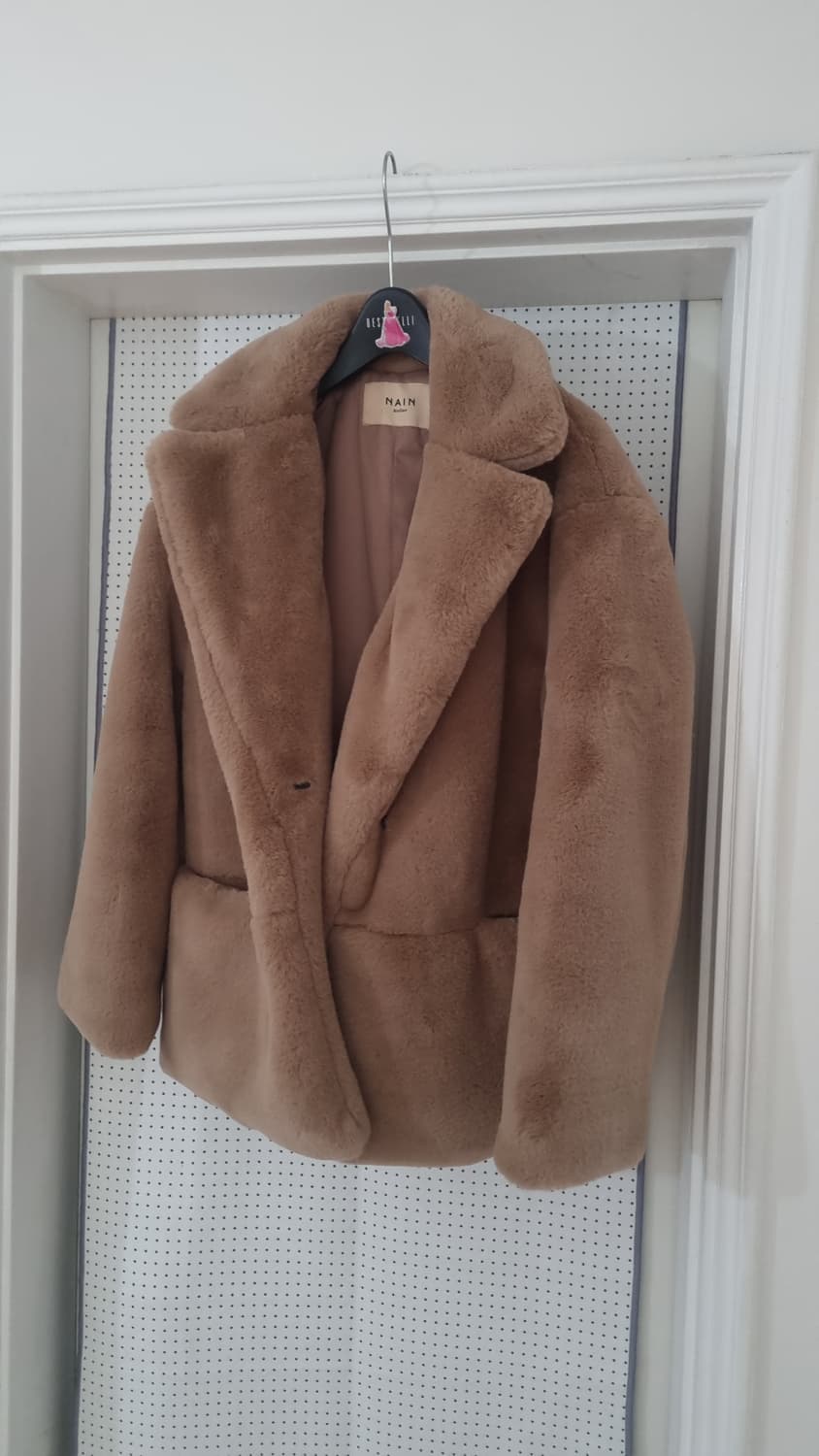 NINE atelier 루즈핏 에코퍼 코트 상품이미지4