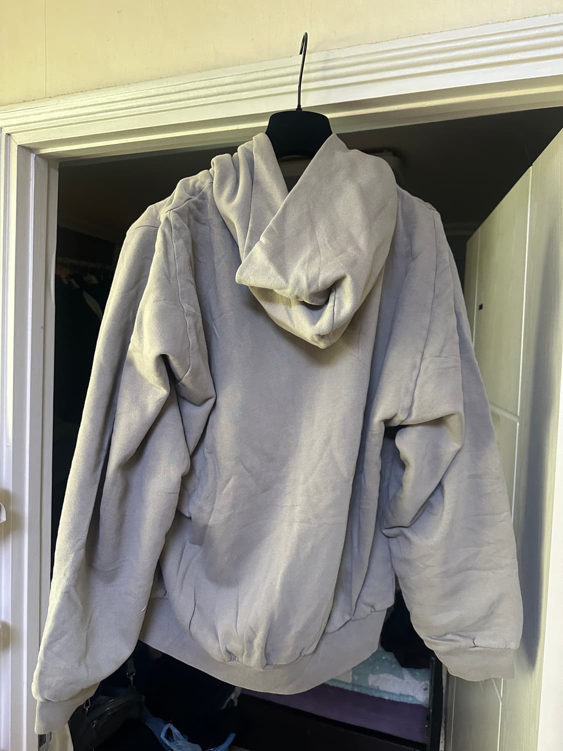 [XL] 이지 갭 더블 레이어 후드 집업 그레이 (타우페) 상품이미지3