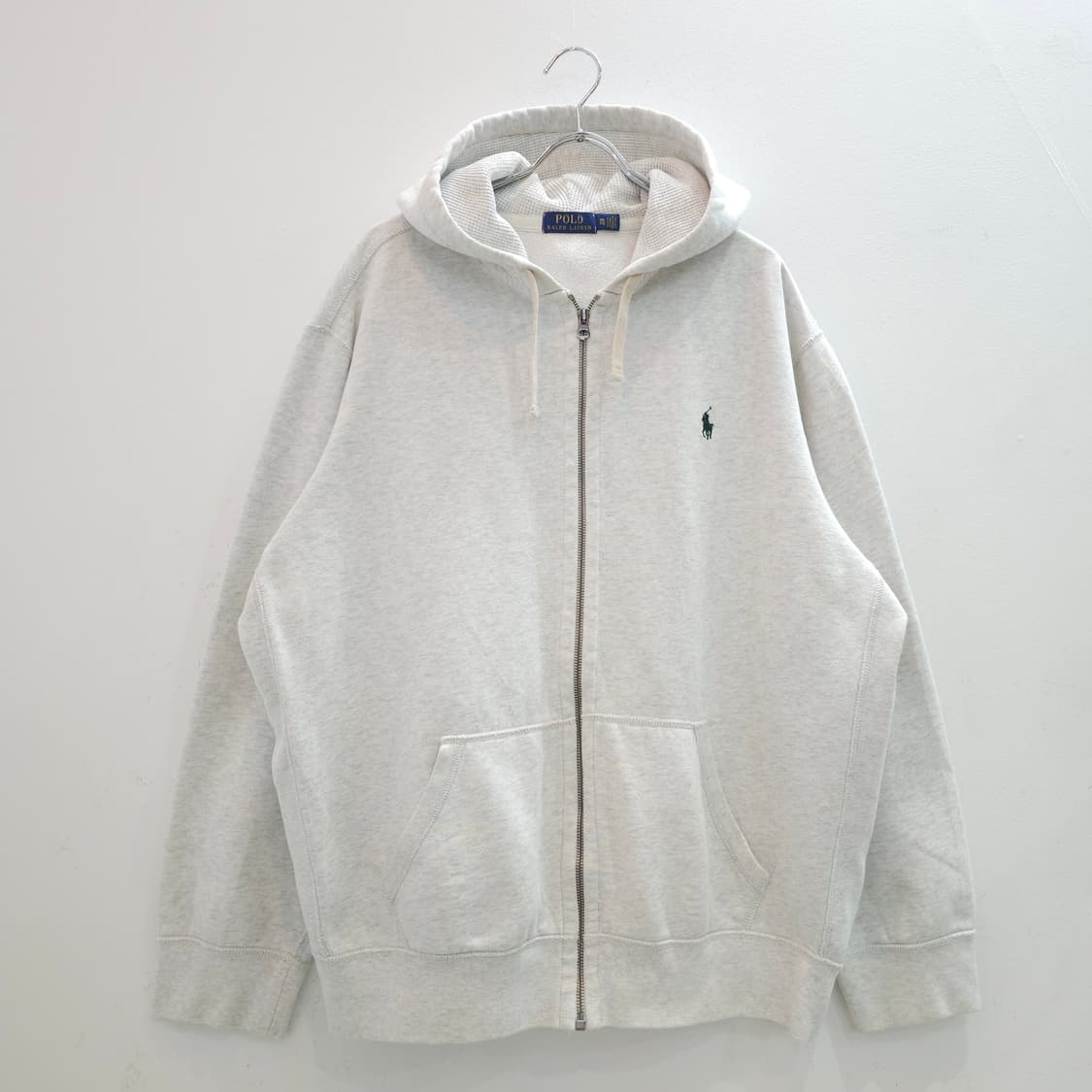 폴로 랄프로렌 써멀 후드집업 기모 멜란지그레이 상품이미지1