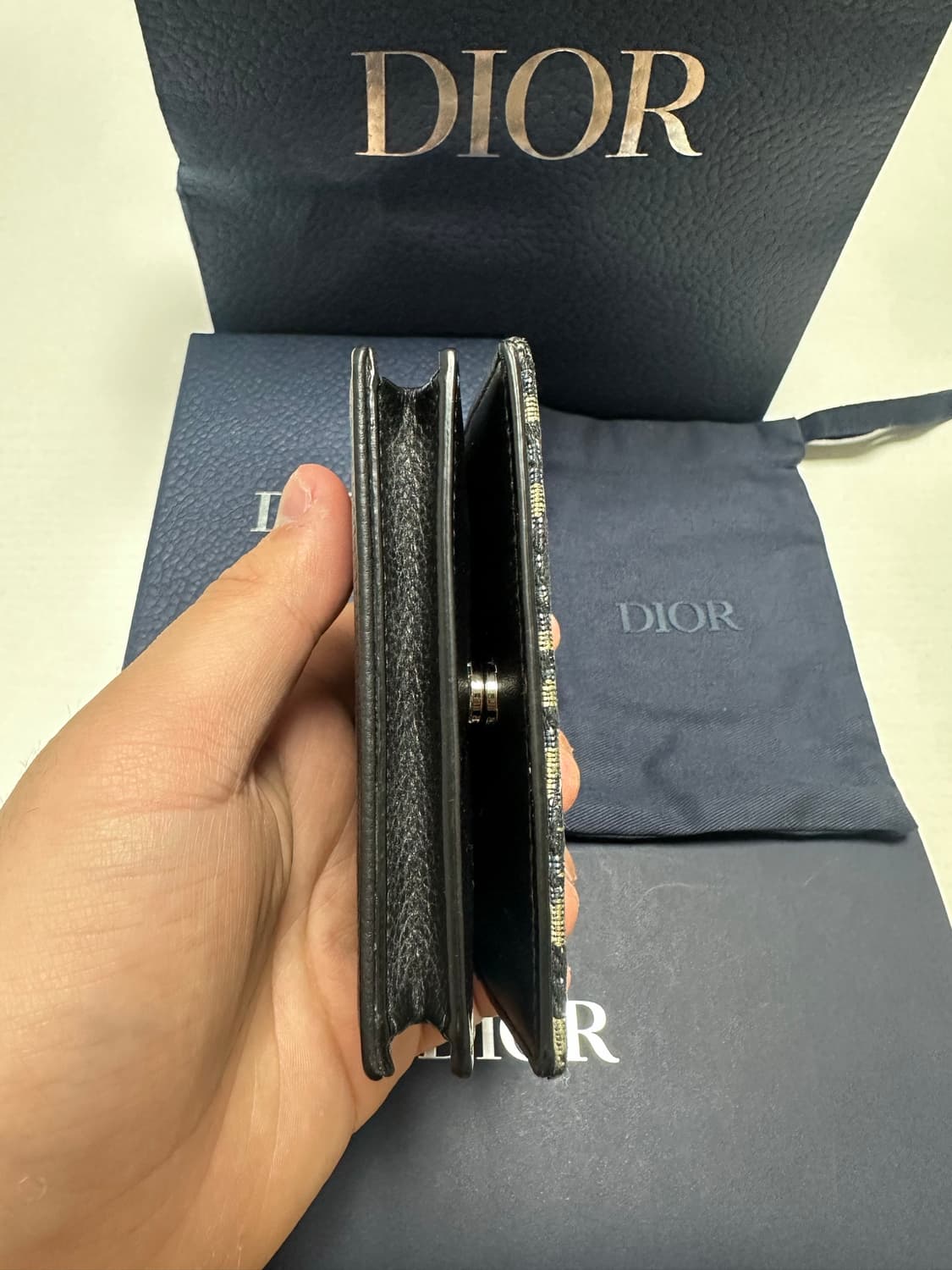 디올 오블리크 새들 비즈니스 지갑 상품이미지5