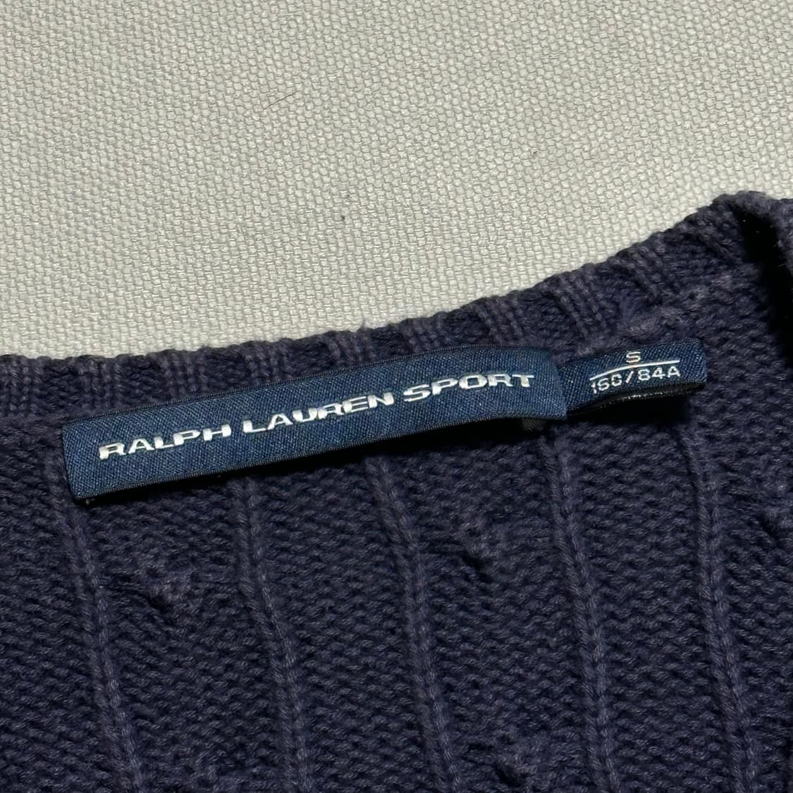 S 폴로랄프러렌 브이넥 케이블 코튼 네이비 니트 상품이미지4