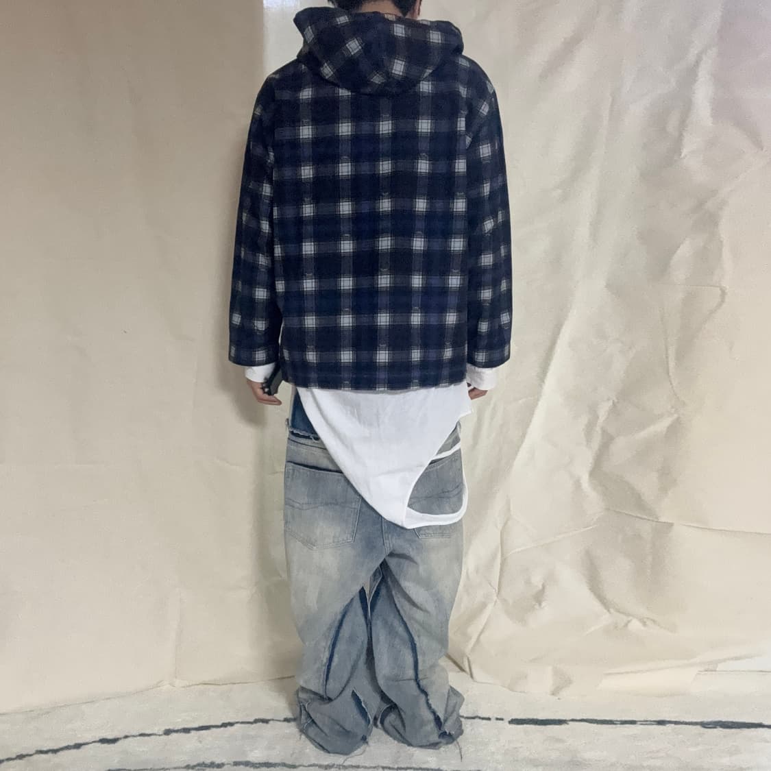 Schott Ombre Check Plaid Anorak Hoodie  상품이미지5