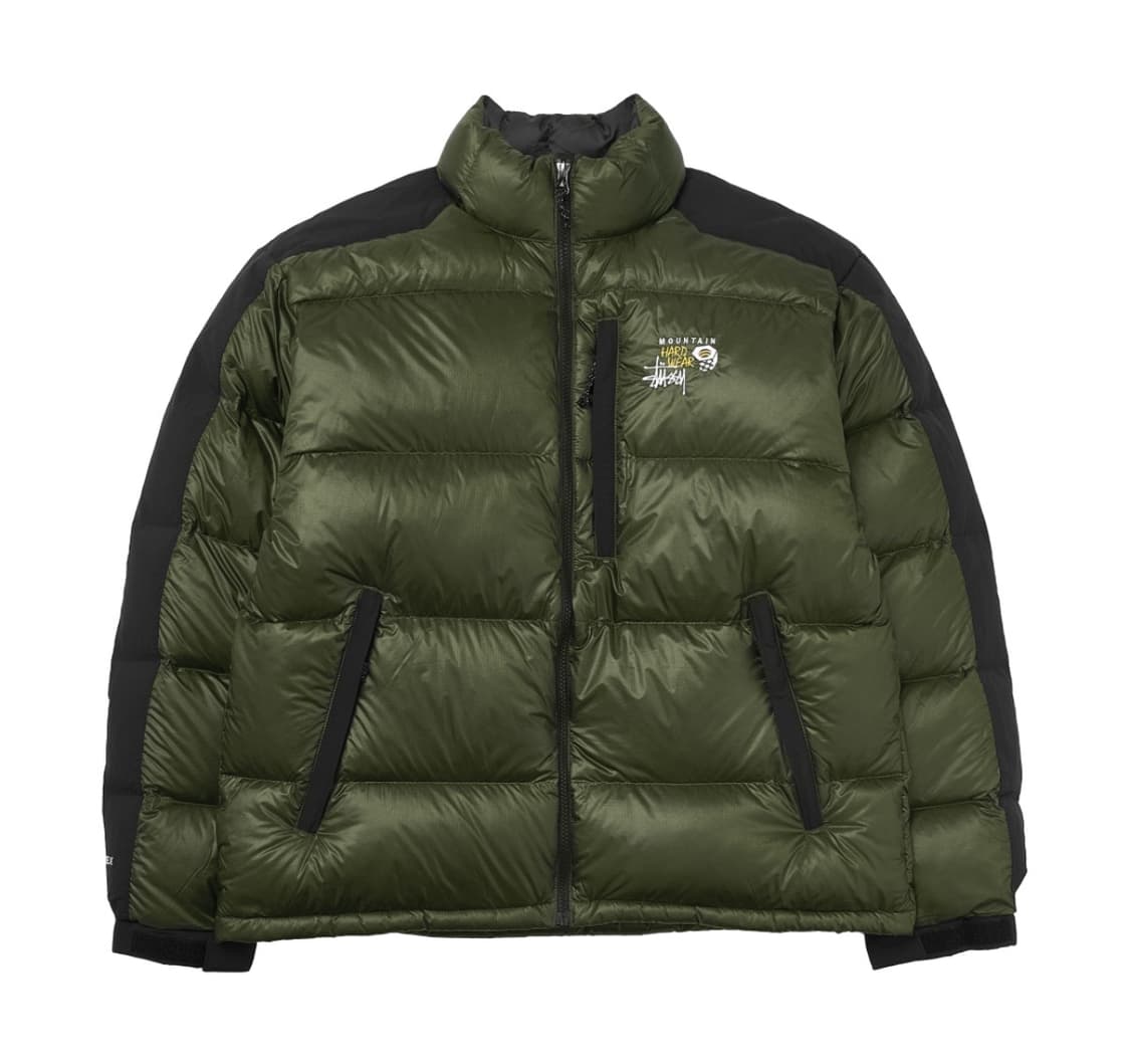 S) 스투시 마운틴하드웨어 서브제로 다운 자켓 다크 아미 그린 카키 패딩 상품이미지1