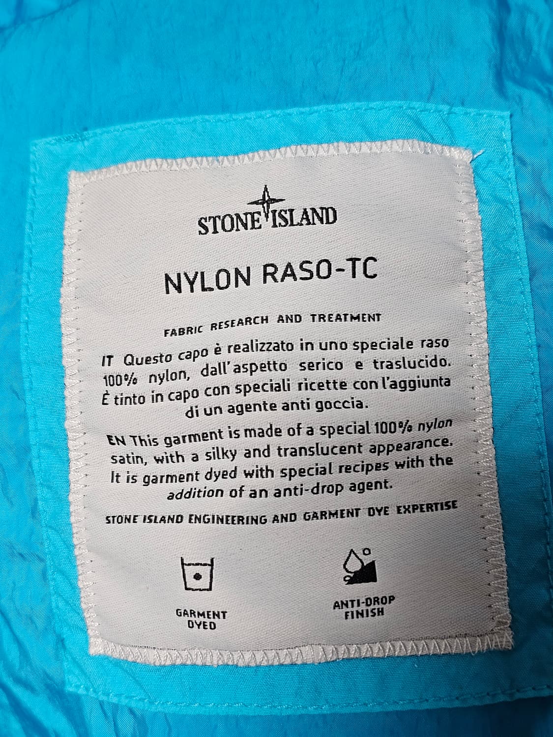 스톤아일랜드 NYLON RASO-TC 후드 자켓 상품이미지5