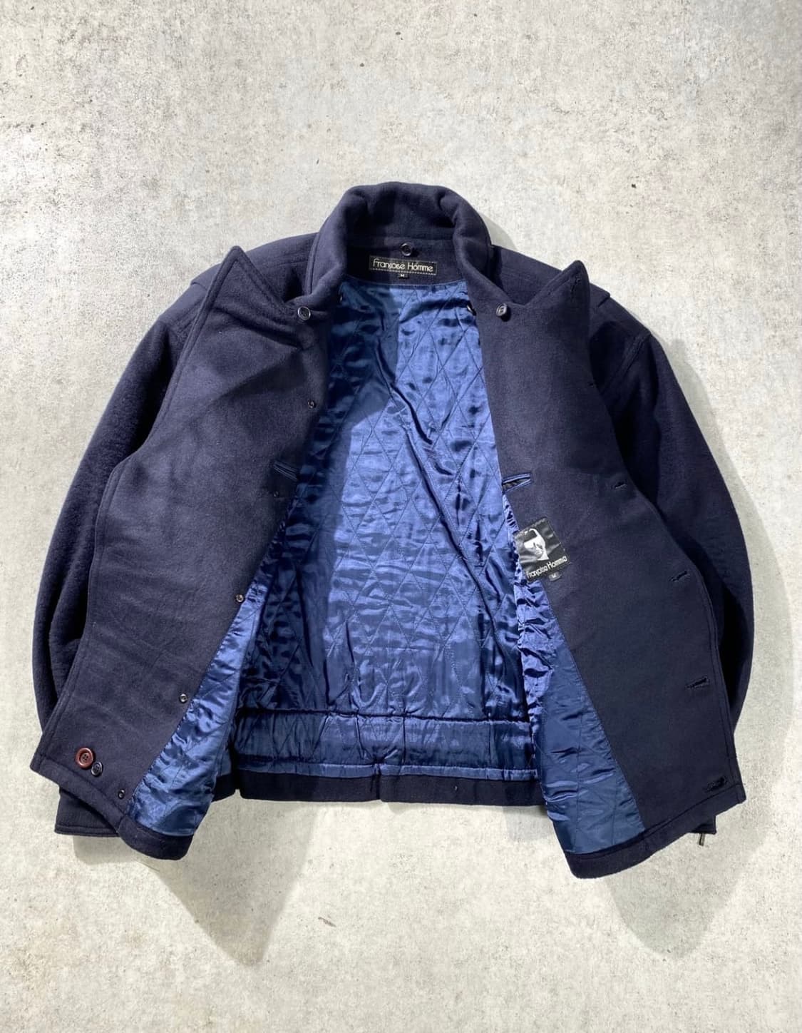 80s fransoise homme 아카이브 네이비 울자켓 m 상품이미지4
