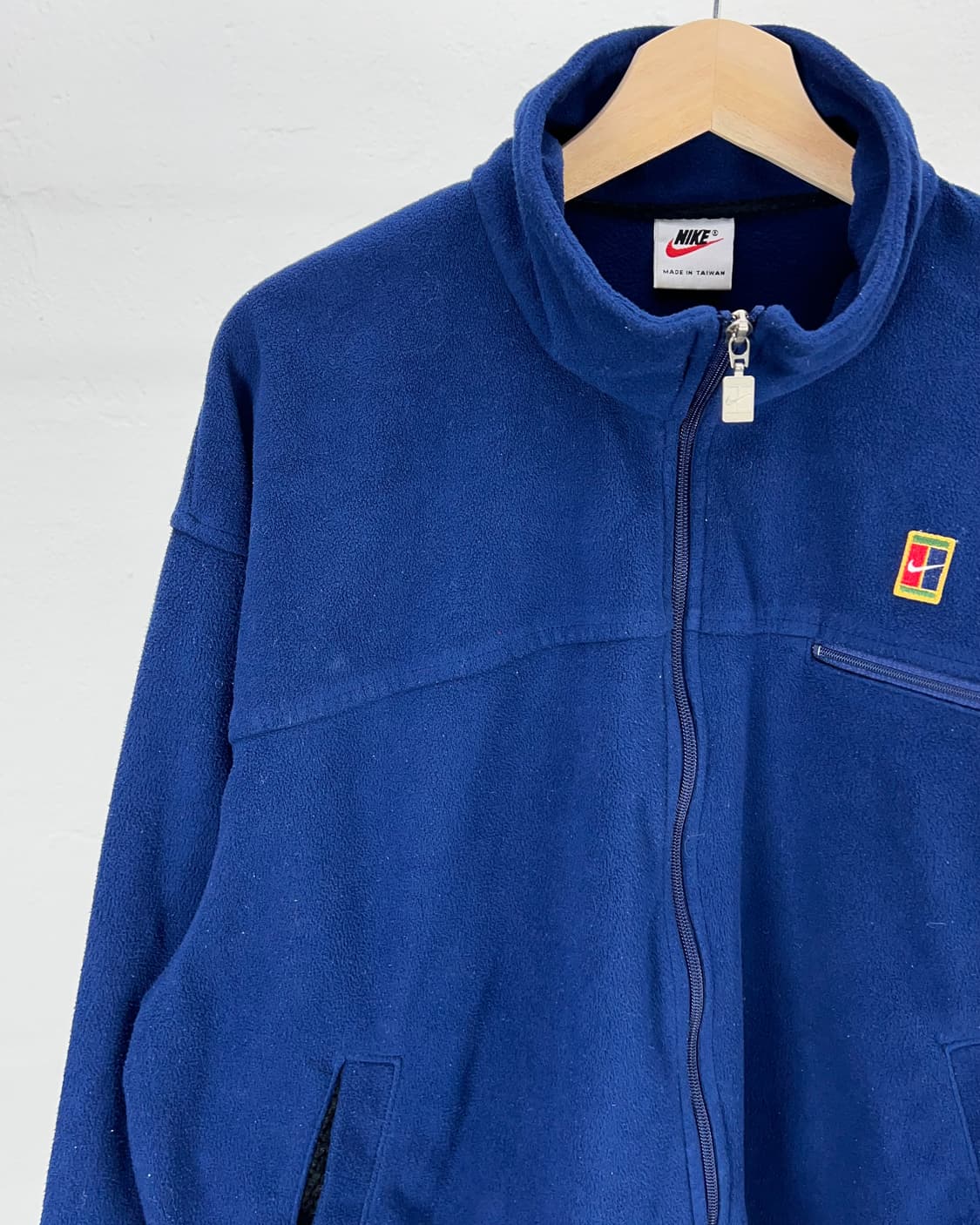 00s 나이키 블루 코트 플리스 풀 집업 자켓 상품이미지2