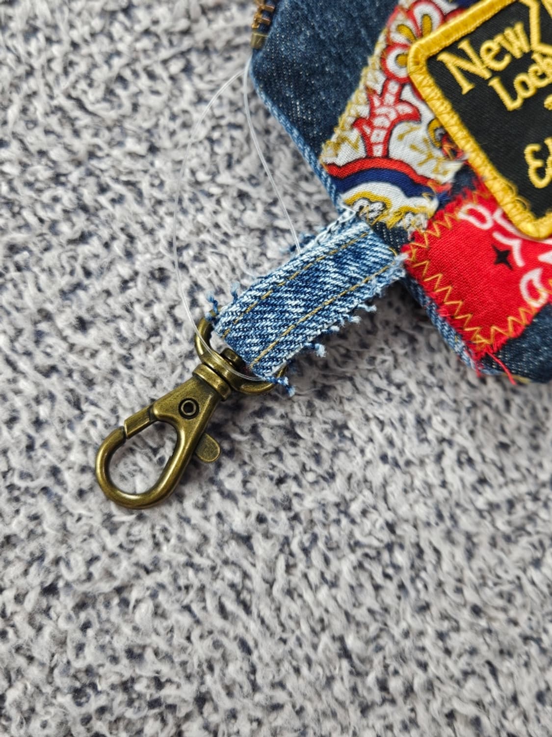 핸드메이드 리워크 커스텀 패치드 키링 월렛 ( 13X10 )/ 10730 상품이미지3