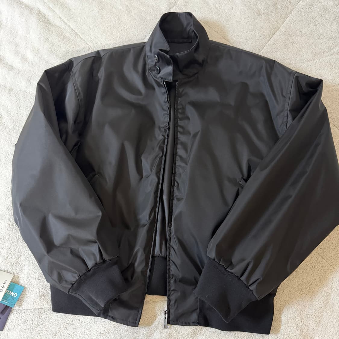 [L] 프라다 리나일론 해링턴 자켓 블랙 상품이미지1